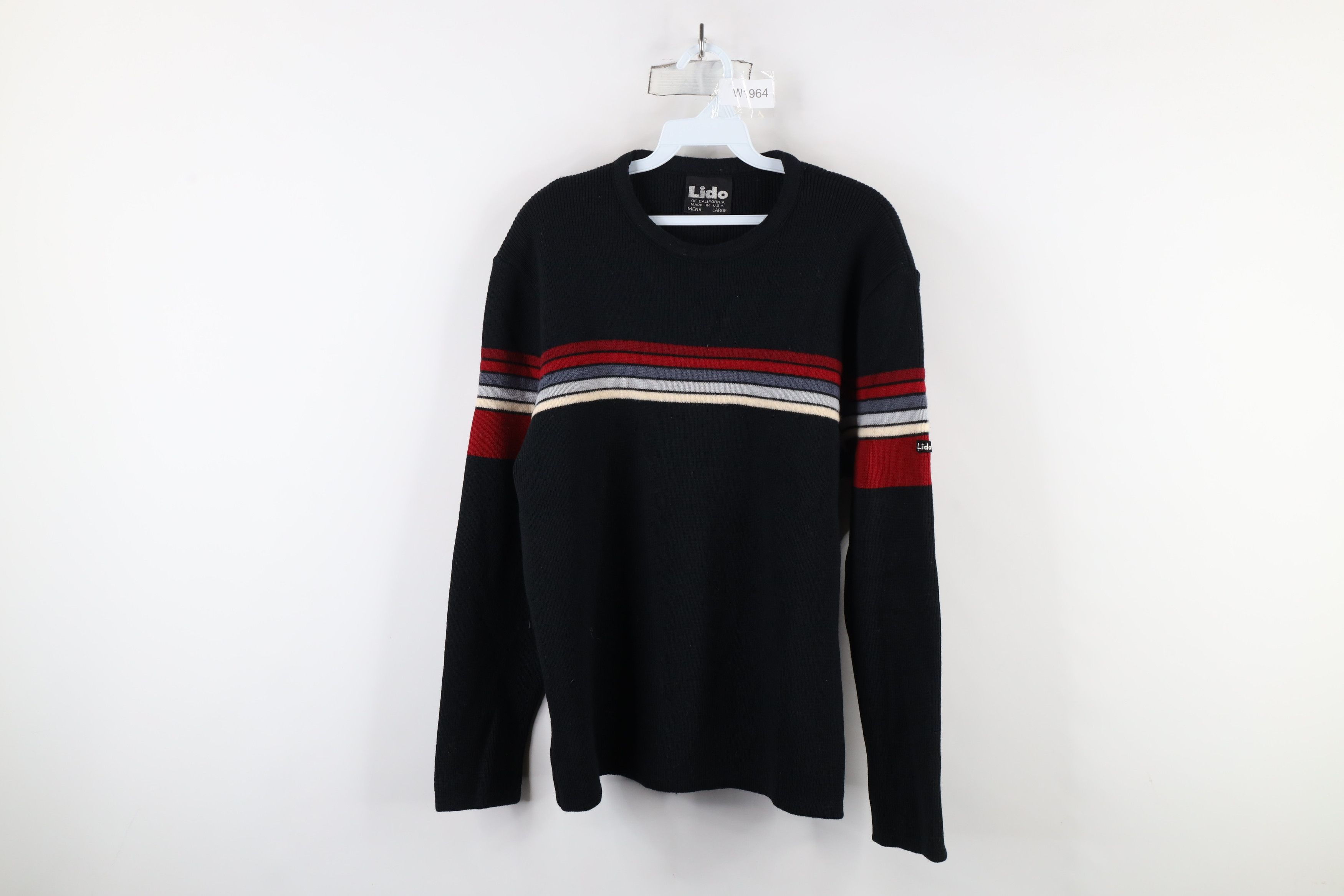 Vintage Vintage 70s Streetwear Wool Knit Crewneck Sweater USA Size US L / EU 52-54 / 3 - 1 Thumbnail
