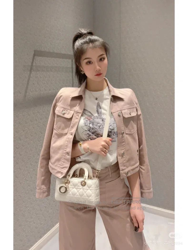 Dior Dior Lotus pink denim jacket Size XS / US 0-2 / IT 36-38 - 2 Thumbnail