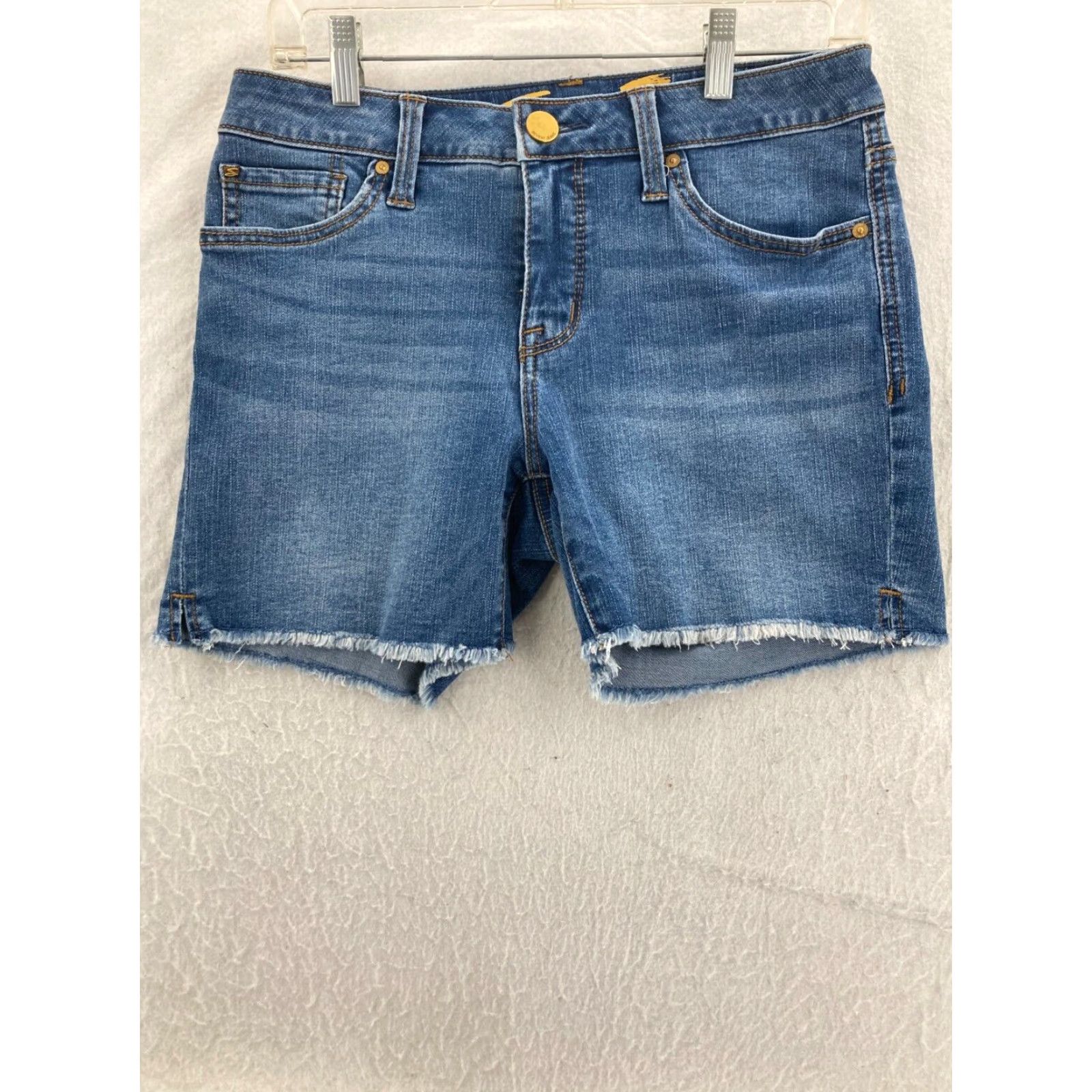Vintage VINTAGE Seven7 Bermuda Shirt Women 4 Blue Denim Dark Wash 80s 90s Size 27" / US 4 / IT 40 - 2 Thumbnail