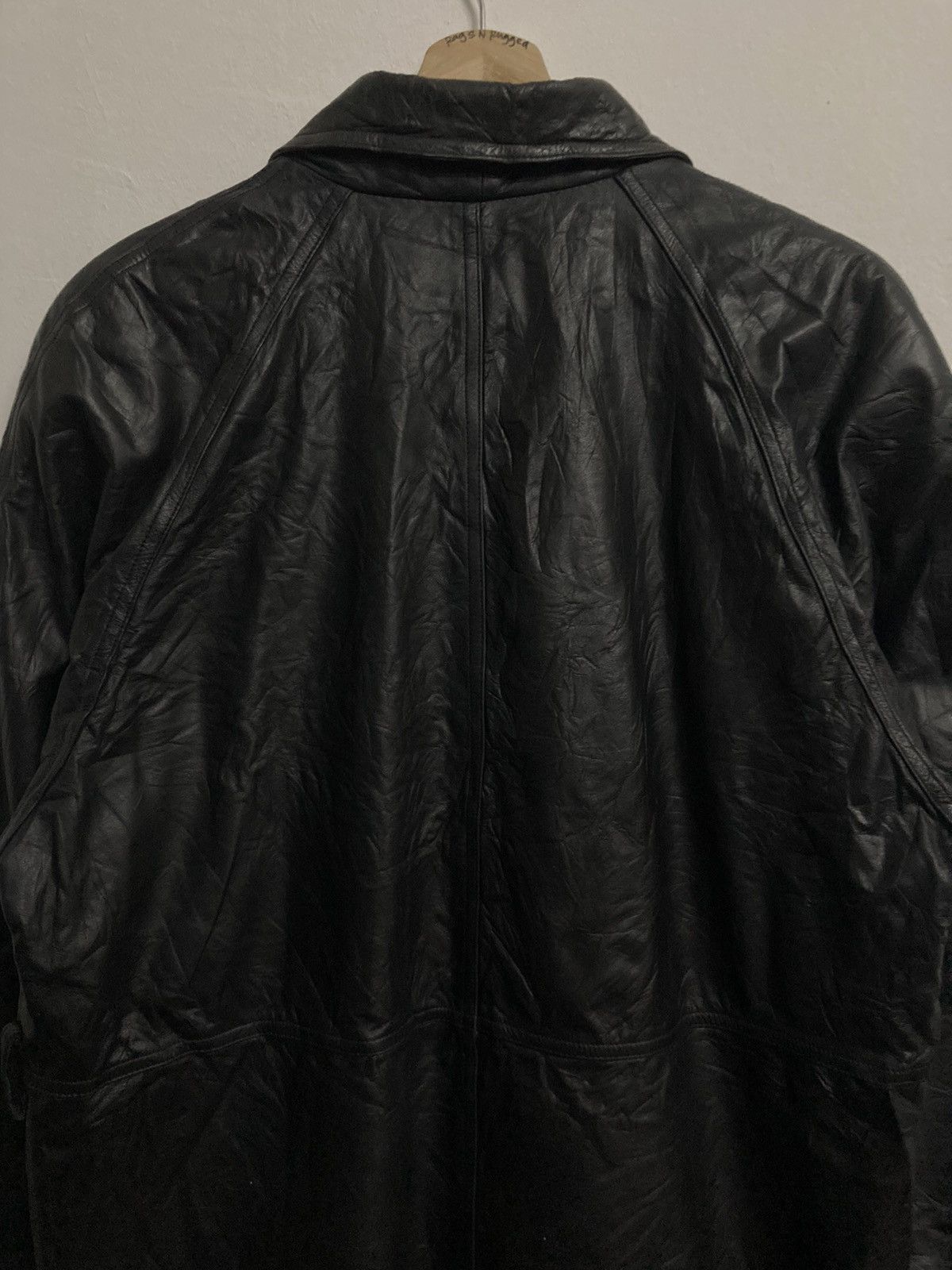 Genuine Leather Vintage Castelbajac Long Leather Jacket Size L Size US L / EU 52-54 / 3 - 12 Thumbnail