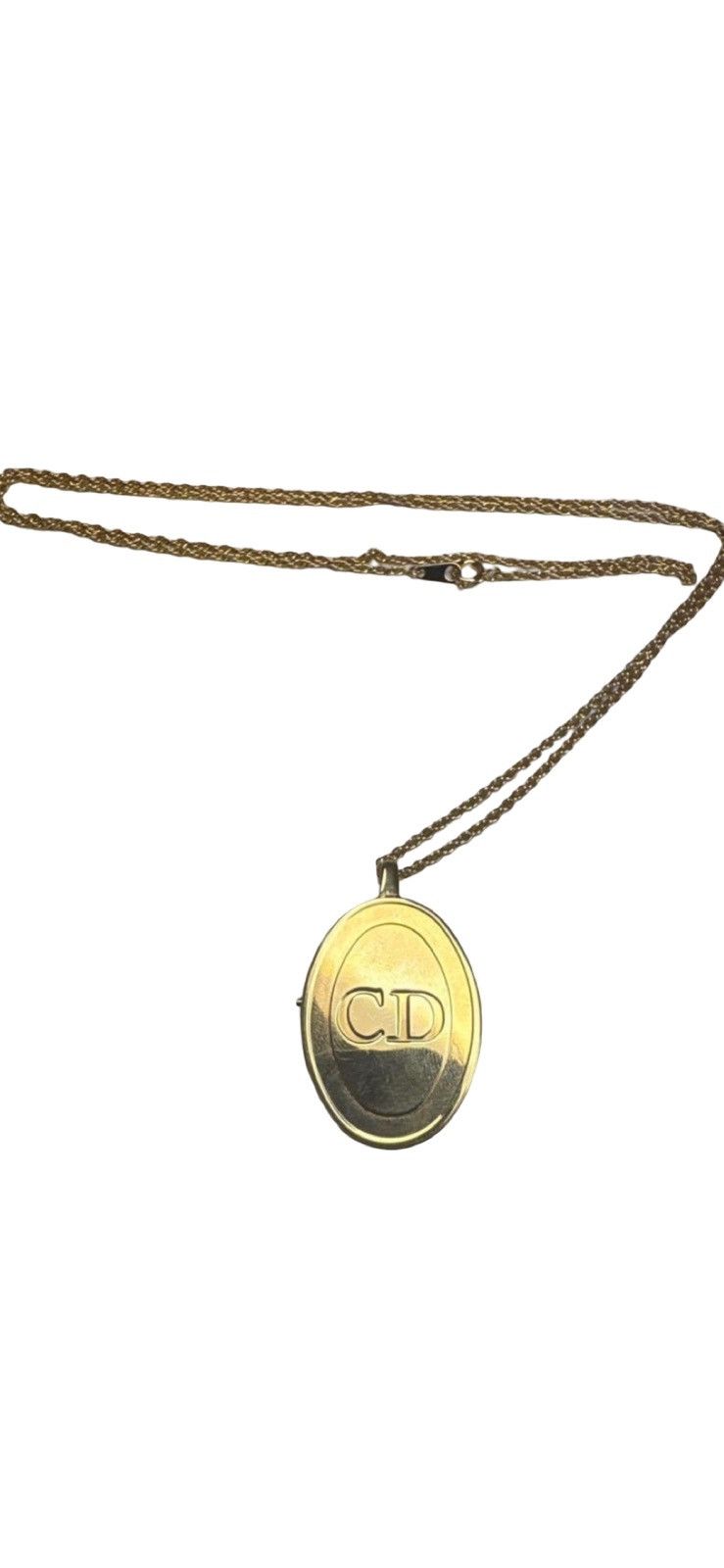 Dior Christian Dior "CD" Logo Oval Clock Necklace /Original Box Size ONE SIZE - 2 Thumbnail
