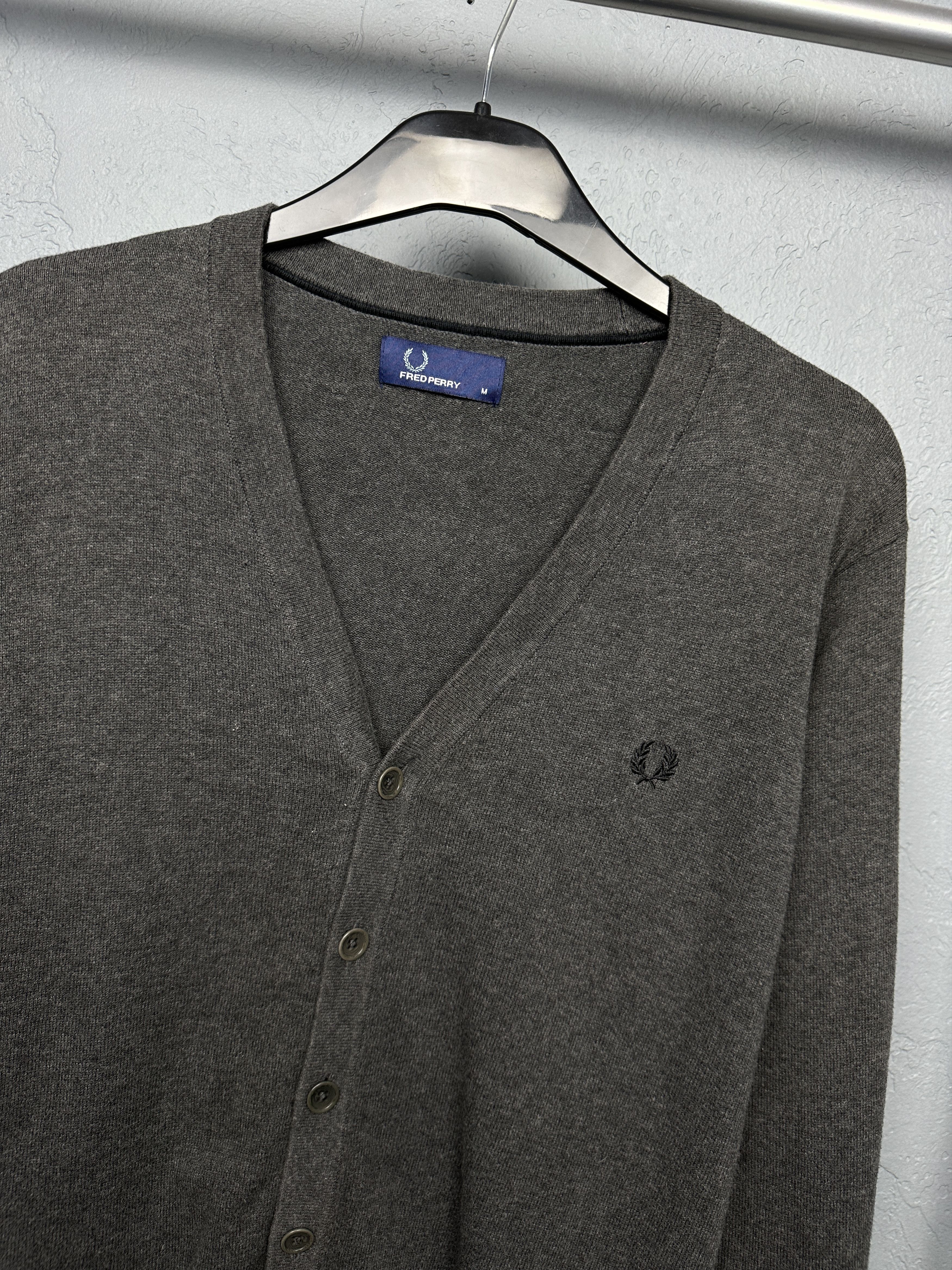 Fred Perry Fred Perry Vintage Mens Cardigan Sweater Jumper Size US M / EU 48-50 / 2 - 2 Thumbnail