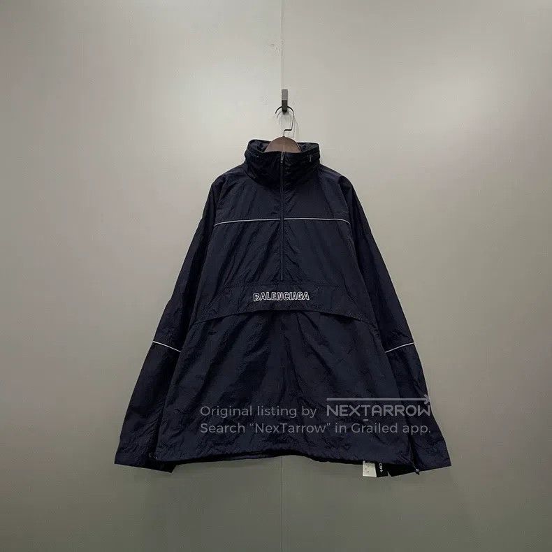 Balenciaga Balenciaga Half Zip Printed Logo Windbreaker Size US M / EU 48-50 / 2 - 1 Thumbnail
