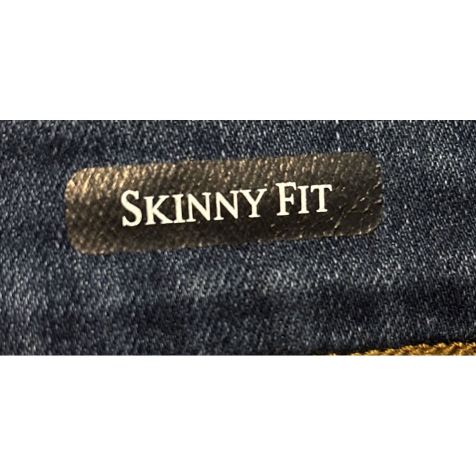 Denime Judy Blue Jeans 20W Plus Skinny Denim Distressed Leopard Print Stretch Bohemian Festival 5-Pocket Women Size 42" / US 20 - 6 Thumbnail