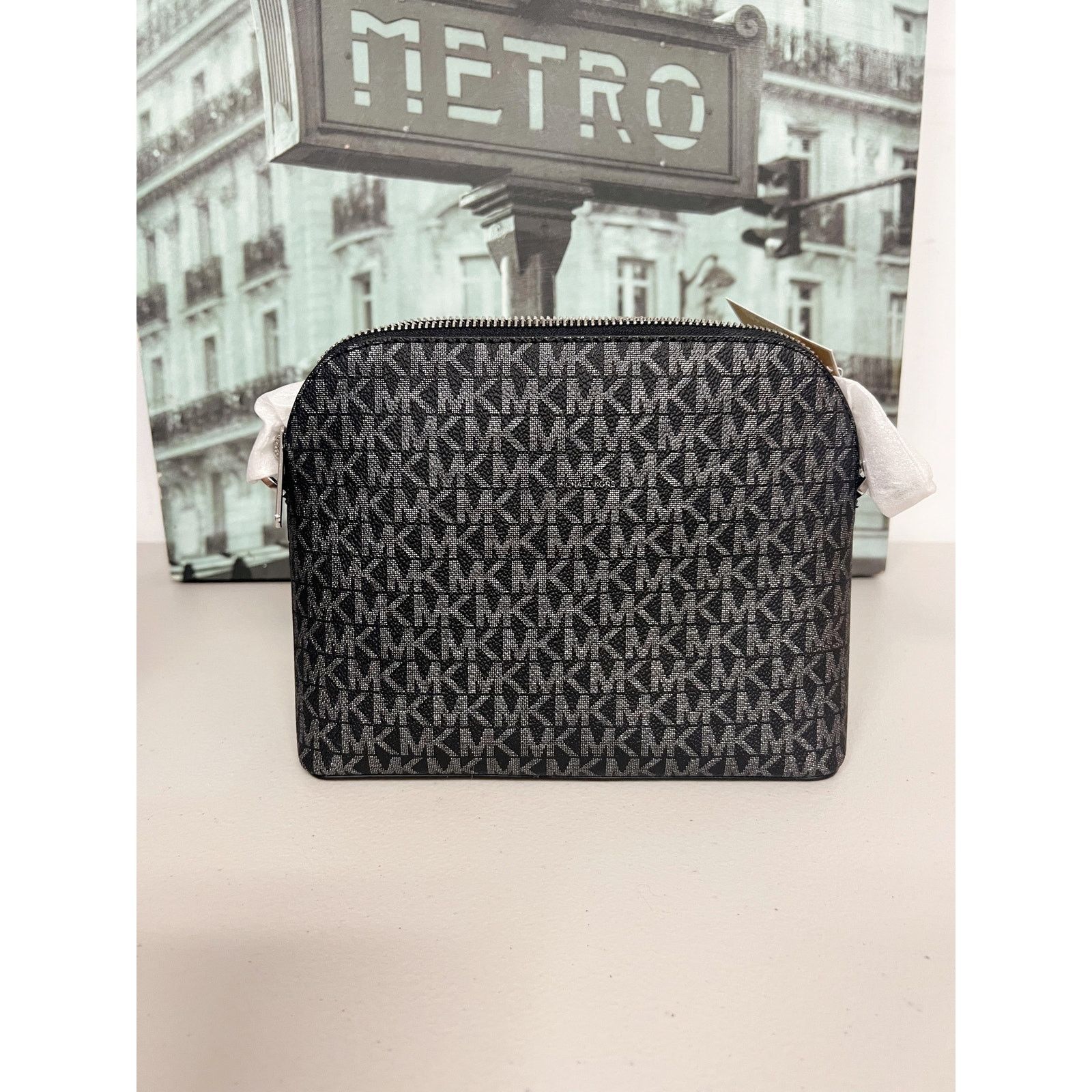 Michael Kors Michael Kors 35H3STVC6V Medium Logo Dome Crossbody Metallic Size ONE SIZE - 4 Thumbnail