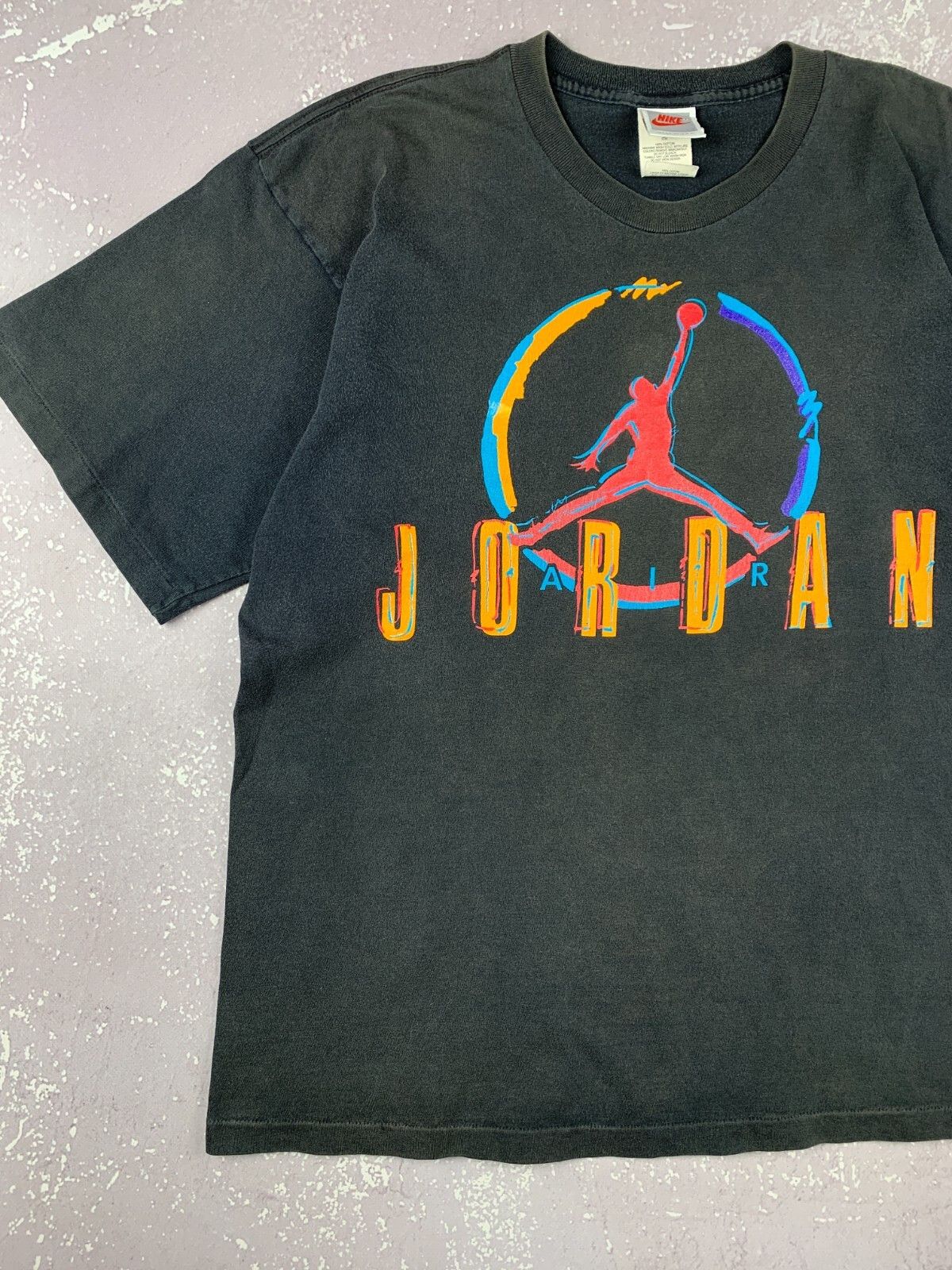 Nike Vintage 90s USA Nike x Jordan Sunfaded Single Stitch T Shirt Size US M / EU 48-50 / 2 - 3 Thumbnail