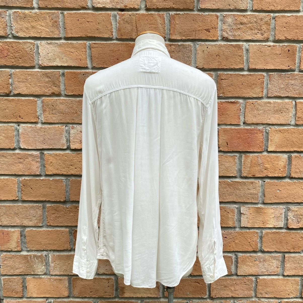 Japanese Brand G.O.A White Soft Long Sleeve Shirt Size US XL / EU 56 / 4 - 16 Thumbnail