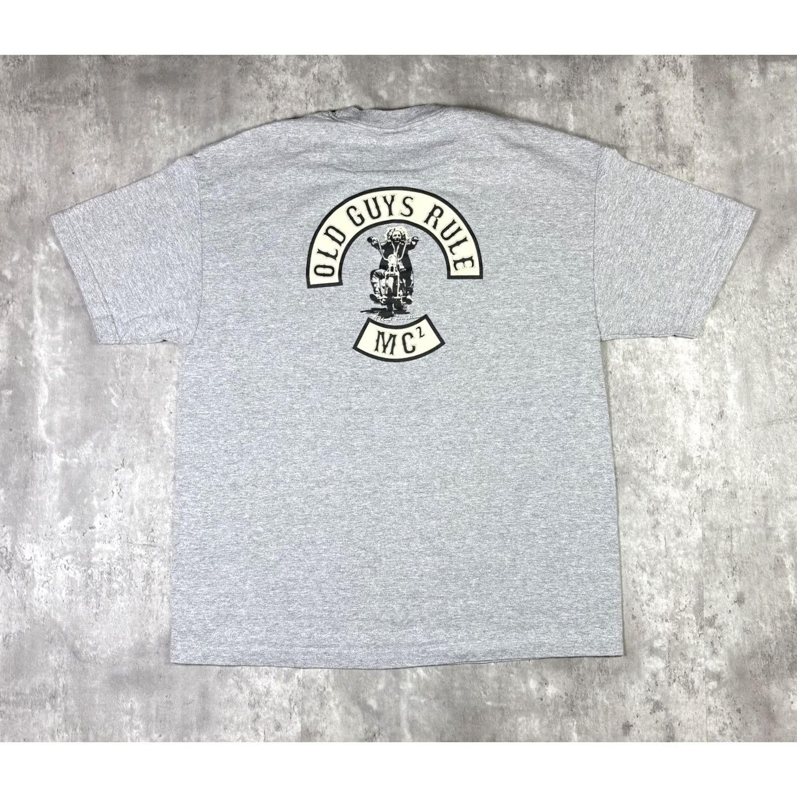 Vintage VINTAGE Old Guys Rule MC2 Biker T Shirt Gray XL Men Crew Neck Short Sleeve Graphic Print Eddie Size US XL / EU 56 / 4 - 2 Thumbnail