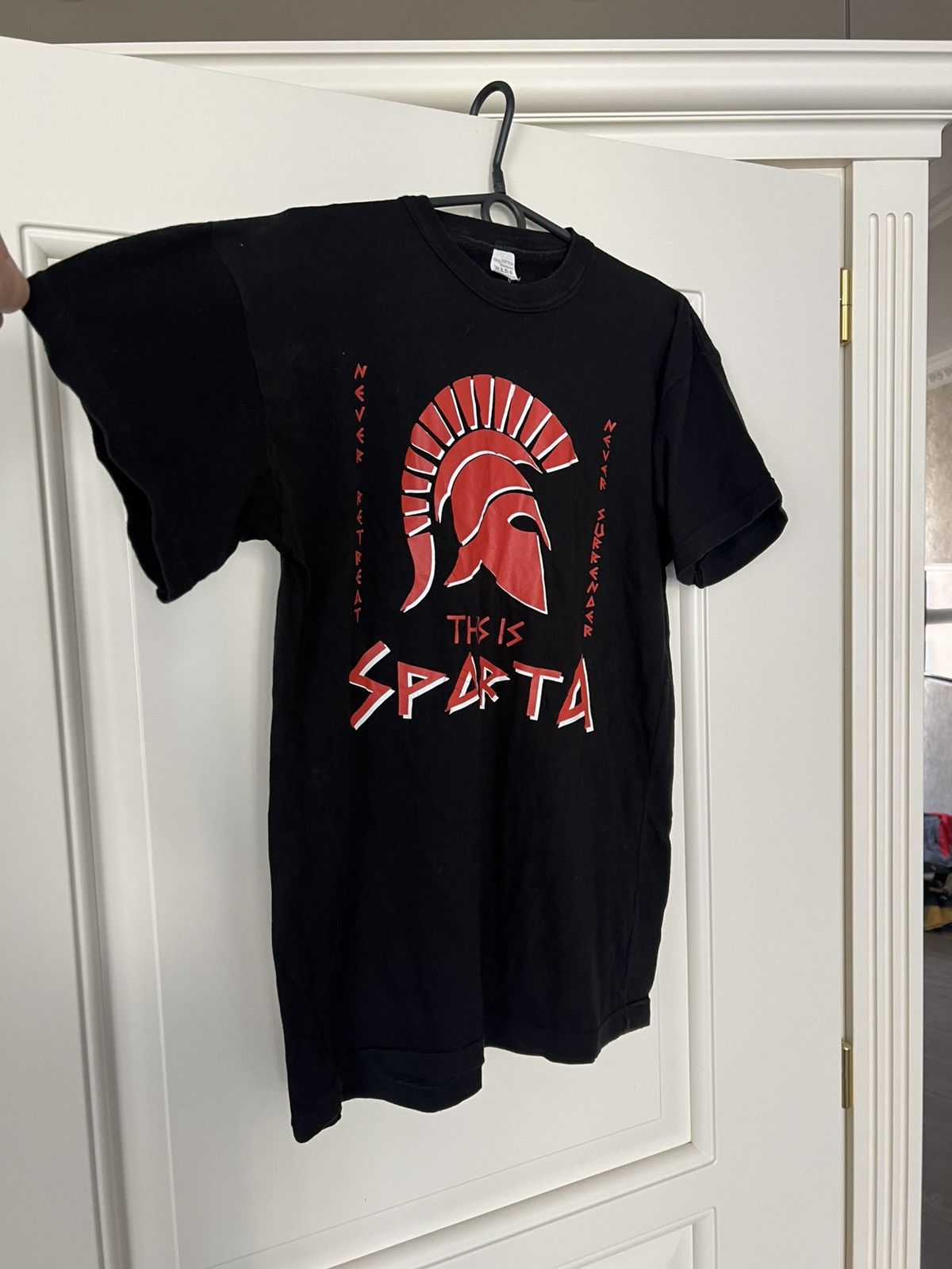 Vintage This Is Sparta 300 Movie T-Shirt Spartan Helmet Graphic Size US M / EU 48-50 / 2 - 9 Thumbnail