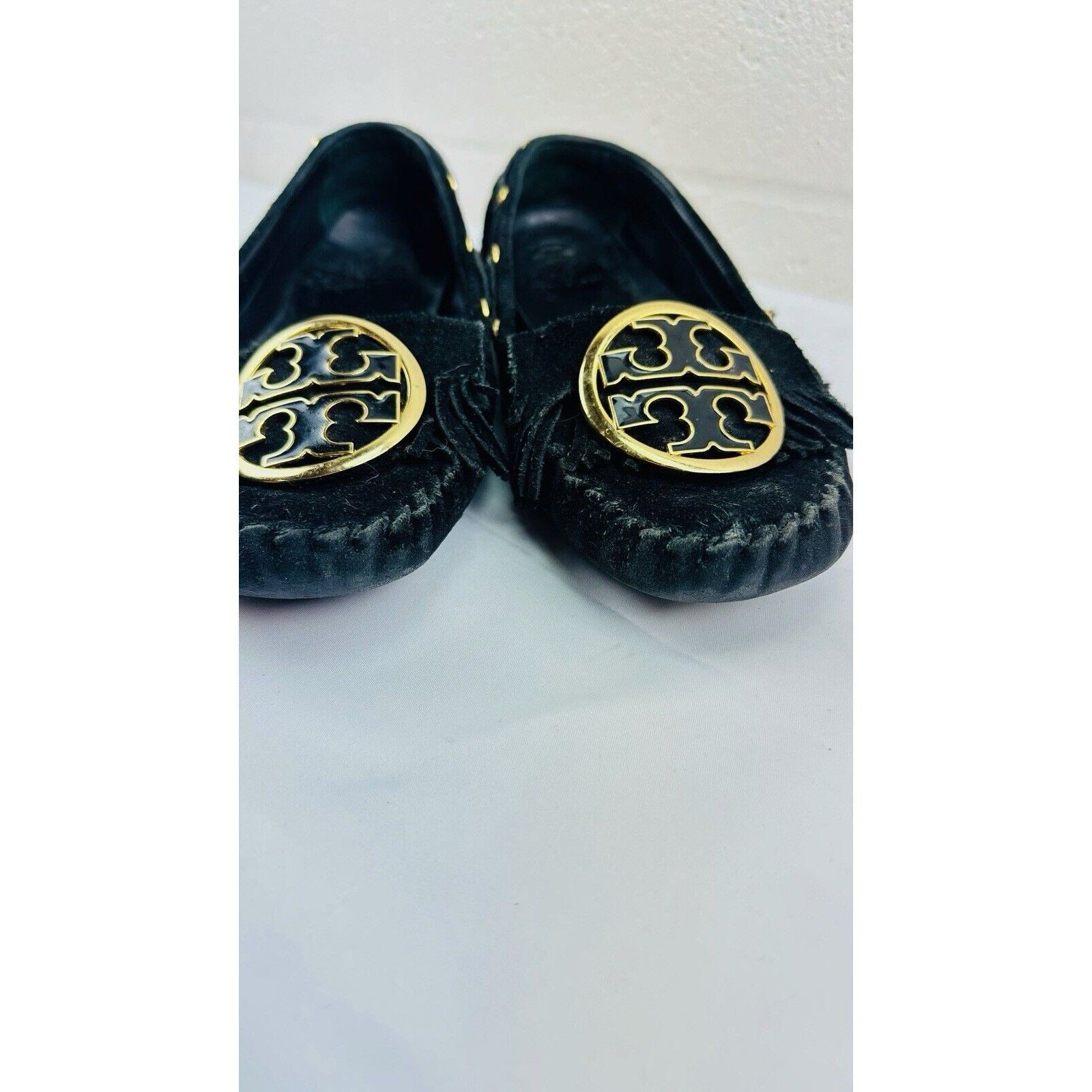 Tory Burch Tory Burch Alexandra Black Suede Moccasin Loafers Flat 11 Size US 11 / IT 41 - 3 Thumbnail
