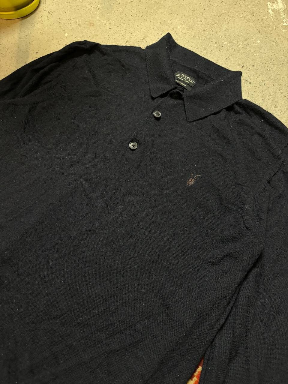 Allsaints × Vintage Vintage Allsaints Long Sleeve Polo Wool Logo Knitted Size US L / EU 52-54 / 3 - 2 Thumbnail