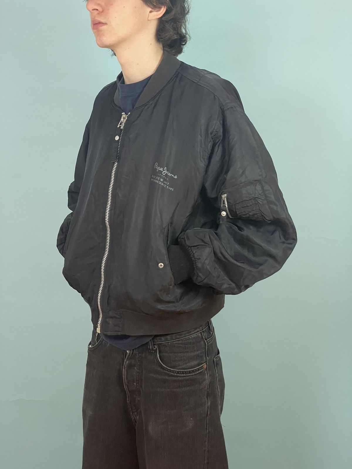 Vintage Flight jacket Vintage militairy Bomber Jacket Alpha Size US L / EU 52-54 / 3 - 9 Thumbnail