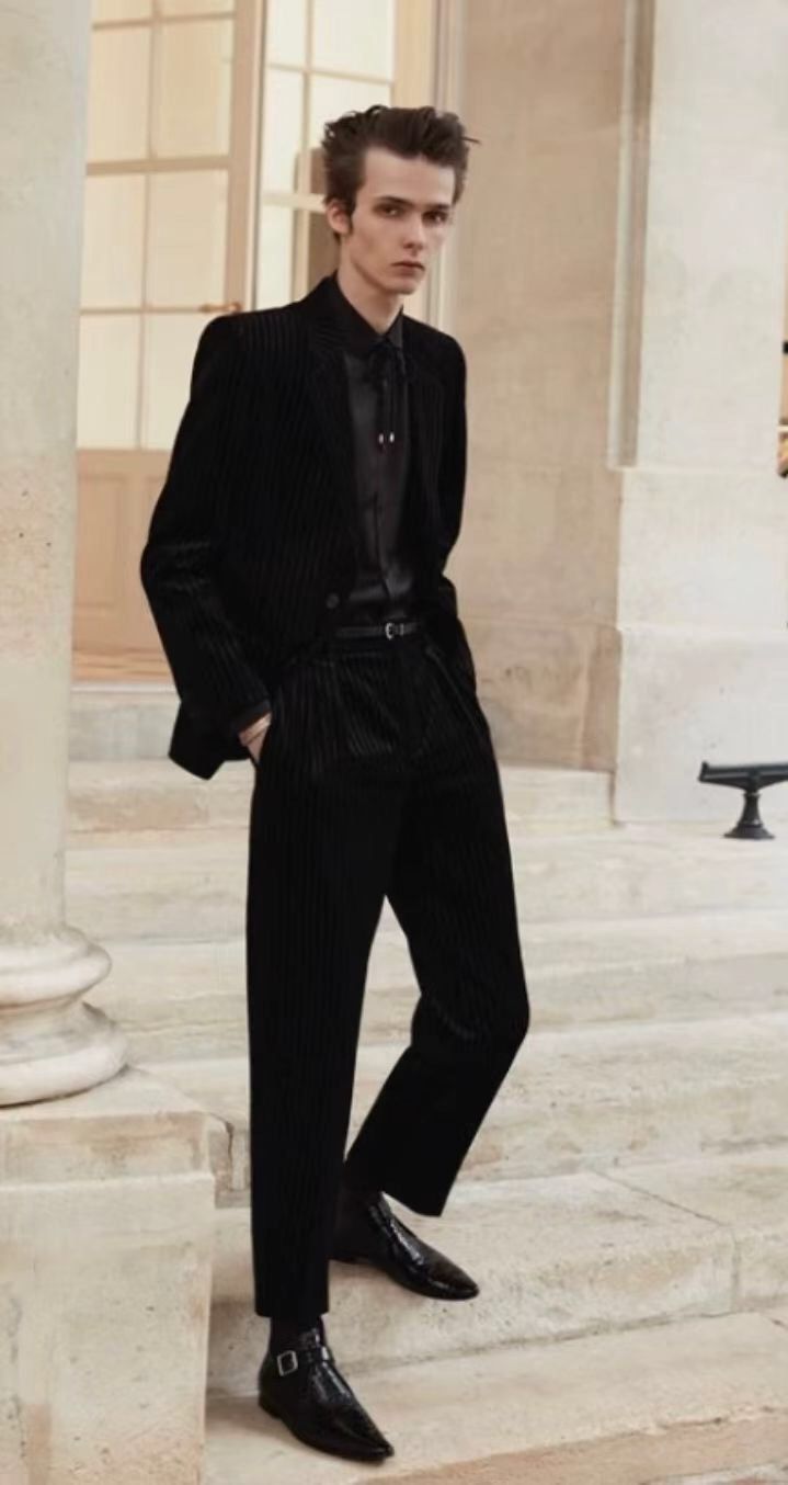 Saint Laurent Paris × Yves Saint Laurent Saint Laurent Velvet Trousers For Men Size 46R - 5 Thumbnail