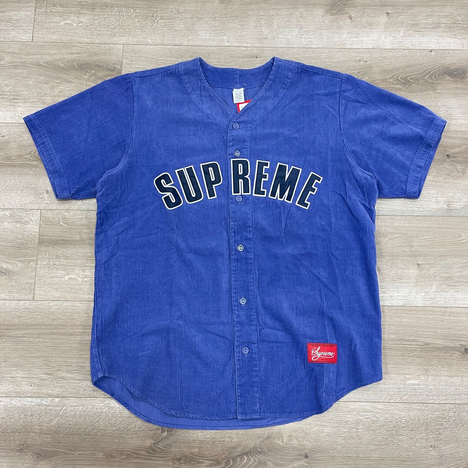 ウェア Supreme Corduroy Baseball Jersey Supreme Corduroy Baseball Jersey Black Men's - SS18 - US