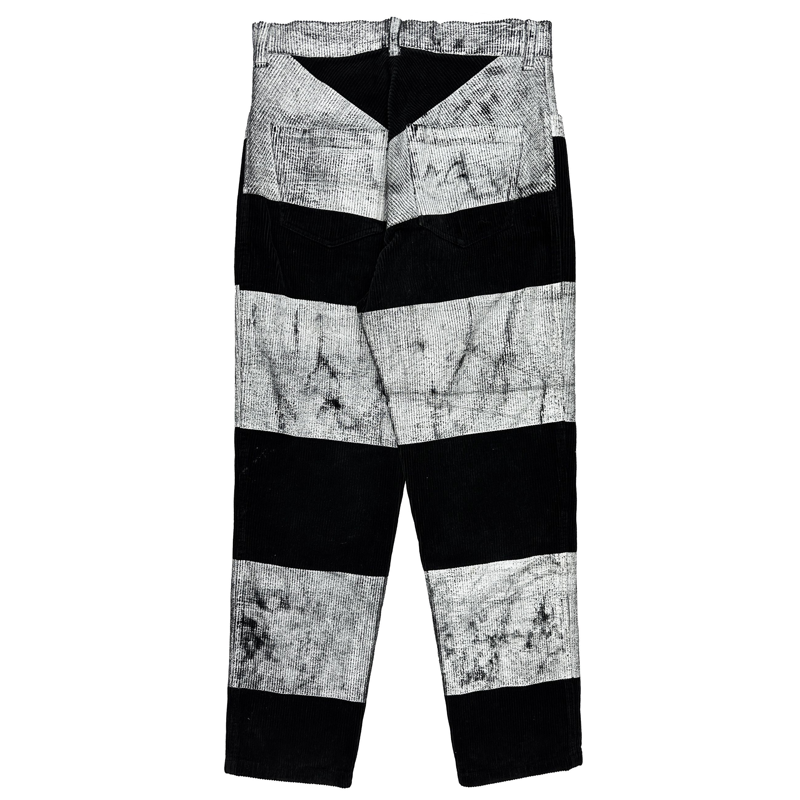 Undercover SS96 Painted Prisoner Corduroy Pants Size US 28 / EU 44 - 2 Thumbnail