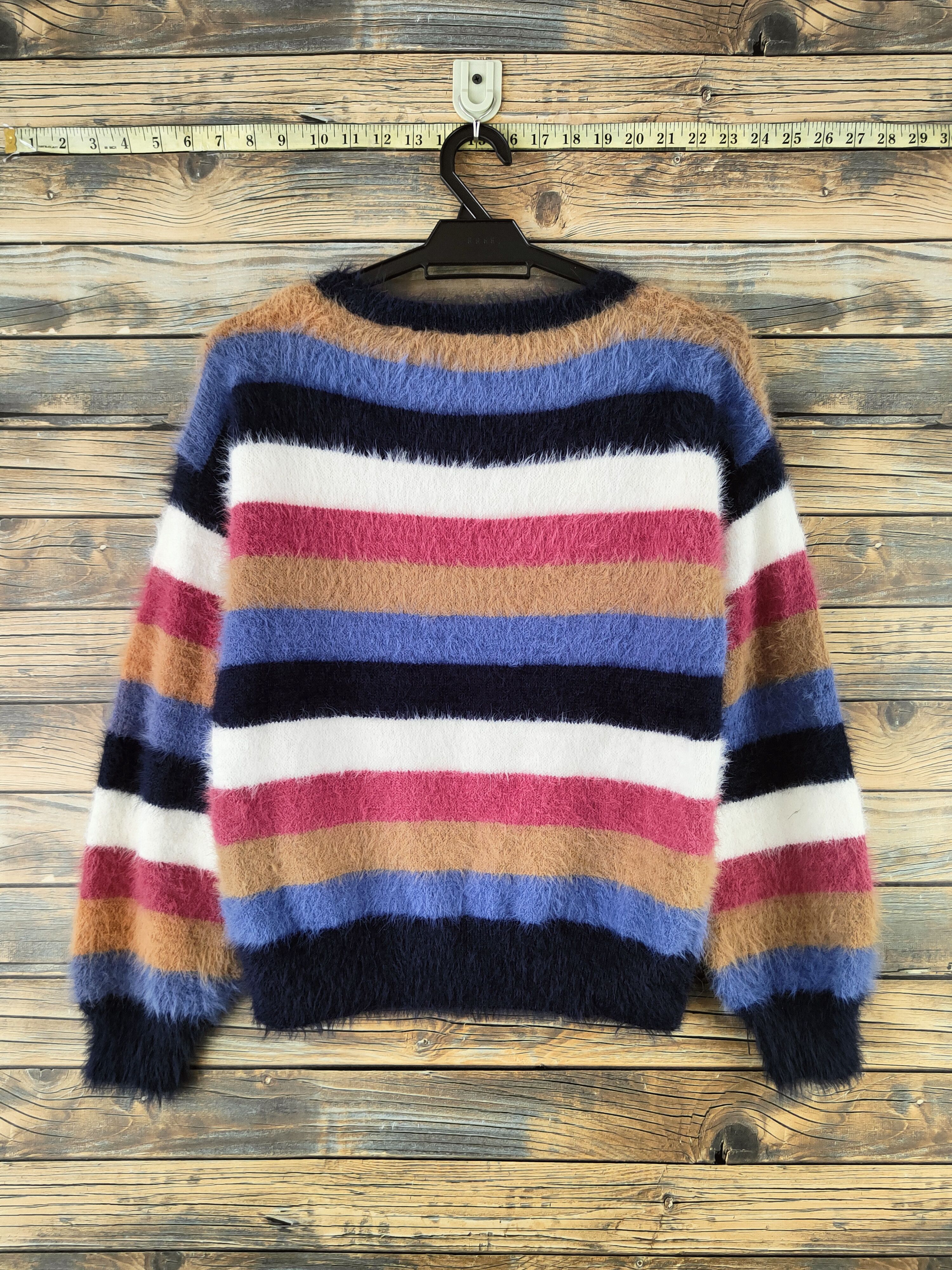 Japanese Brand DL Anap mimpi Mix color Fur Mohair Knitwear #46-990 Size M / US 6-8 / IT 42-44 - 7 Thumbnail