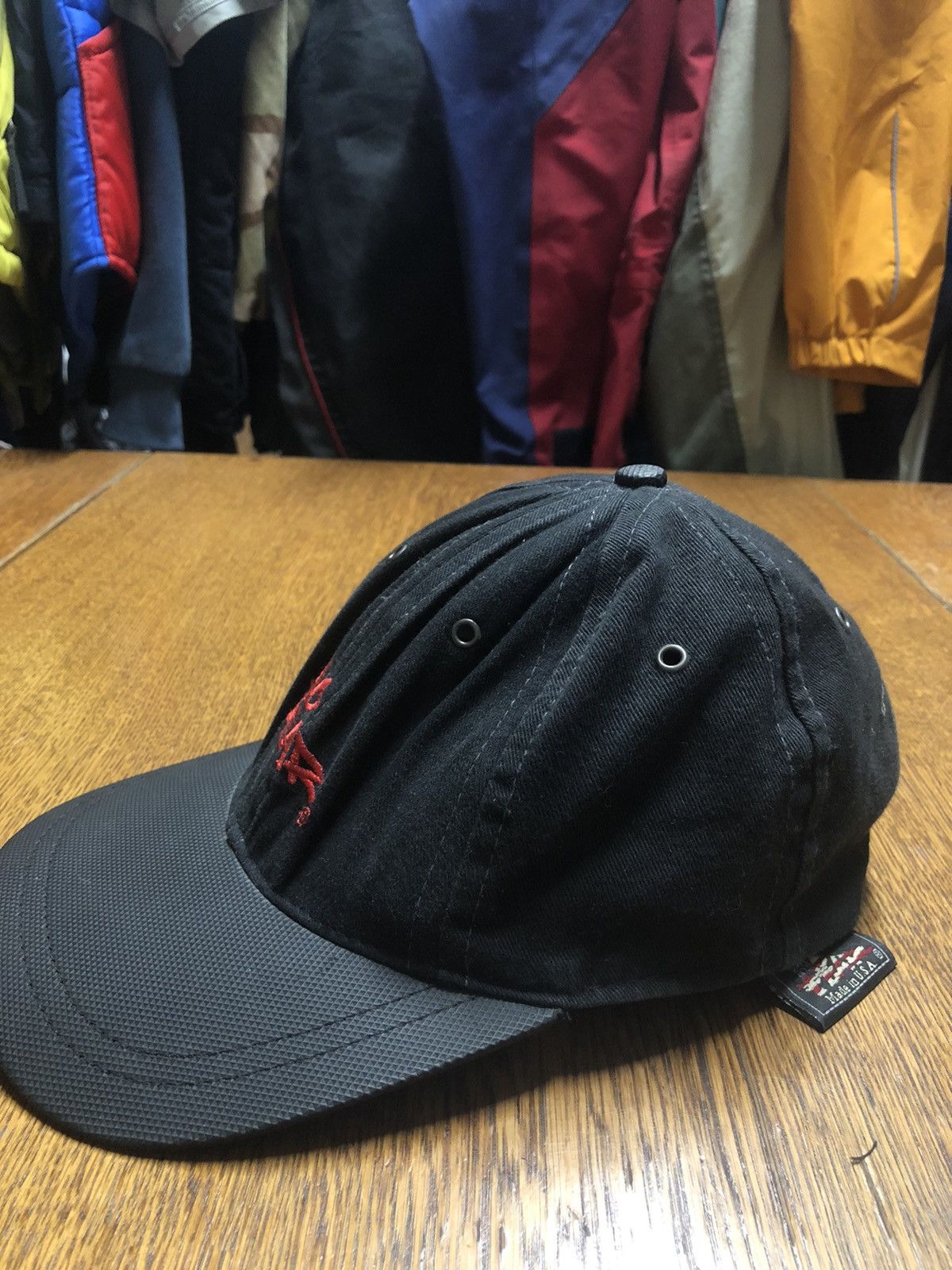 No Fear × Vintage No Fear archive leather cap 90s made in USA🇺🇸 Size ONE SIZE - 2 Thumbnail
