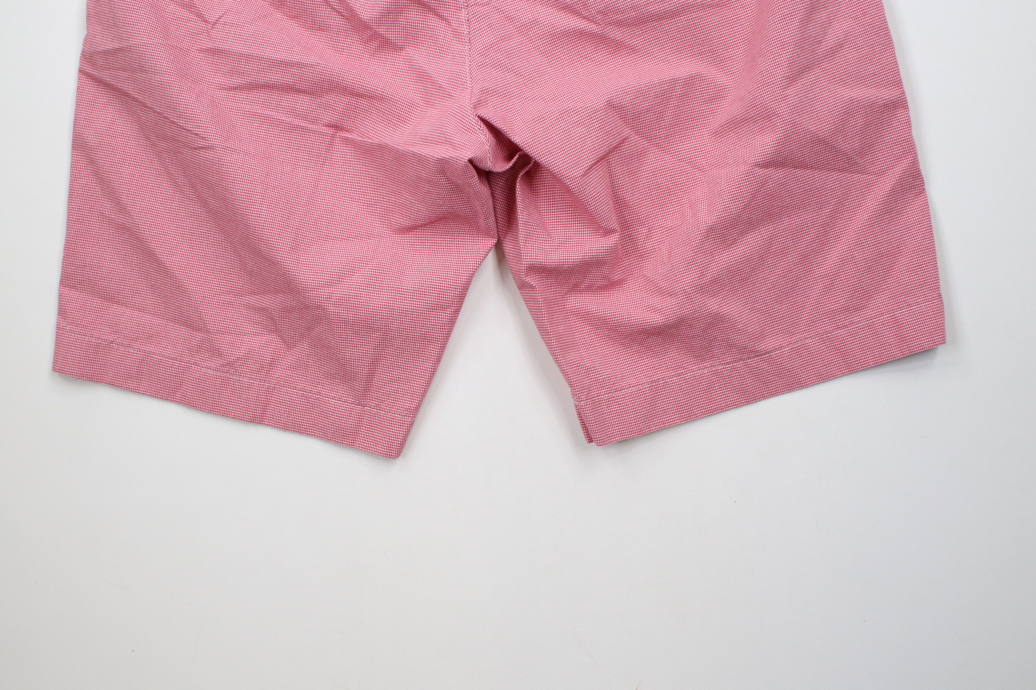 J.Crew × Vintage J Crew Mens Size 34 Cotton Houndstooth Club Chino Shorts Red Size US 34 / EU 50 - 11 Thumbnail