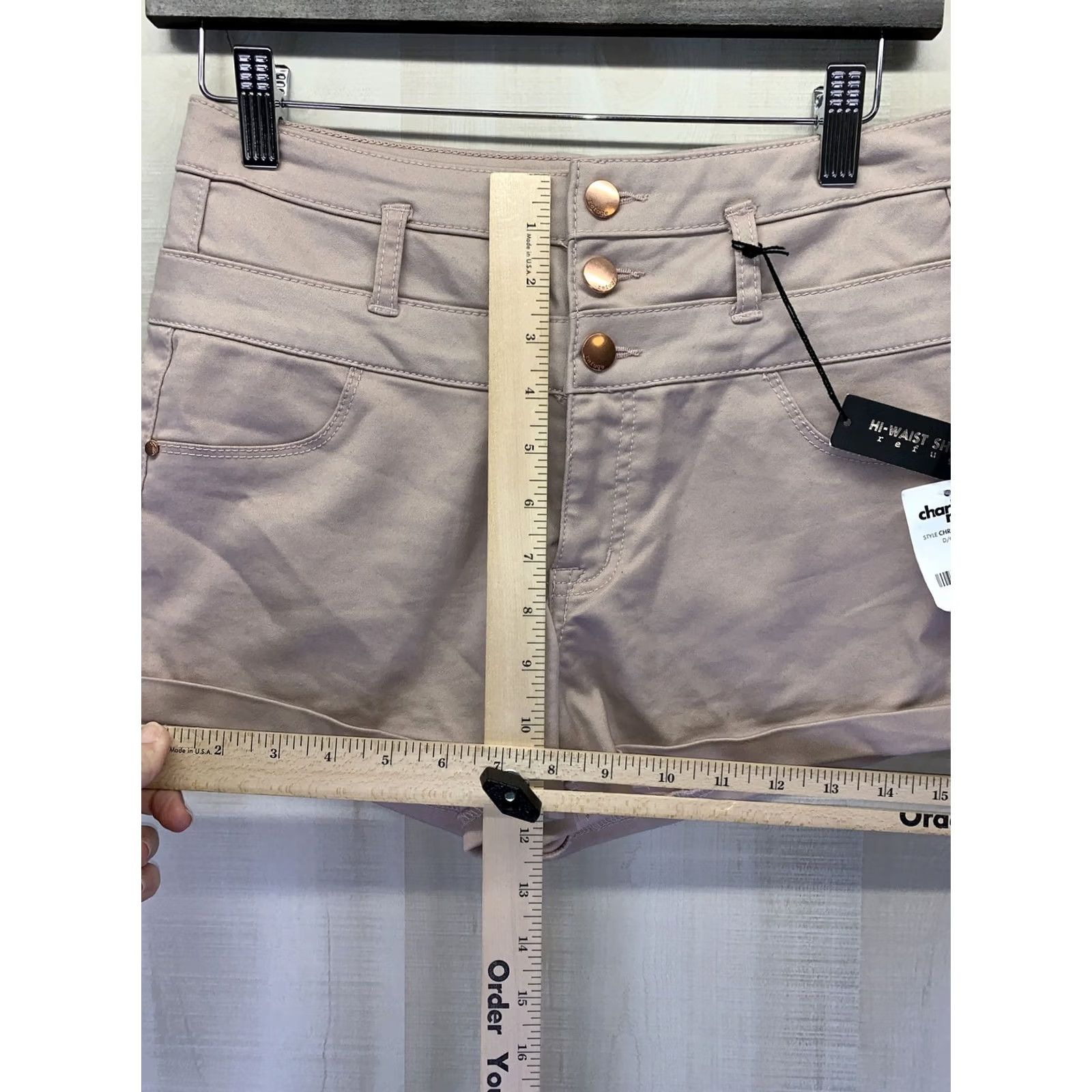Pinko Refuge Hi Waist Shortie Blush Pink Womens Shorts Sz 4 NWT-5526 Size 27" / US 4 / IT 40 - 3 Thumbnail