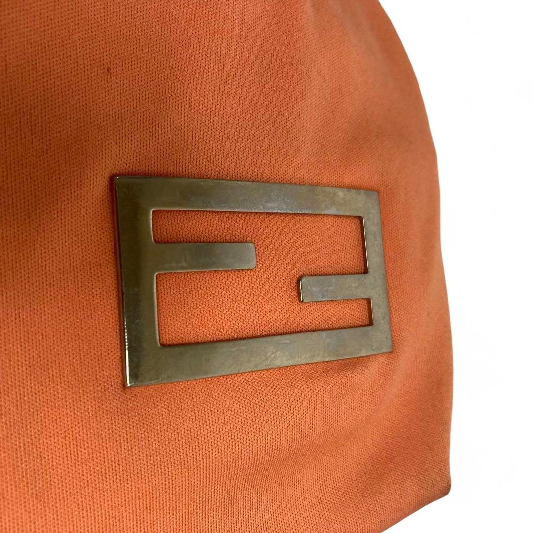 Fendi Fendi - Mamma Handbag Leather Shoulder Bag Orange Silver Size ONE SIZE - 4 Thumbnail
