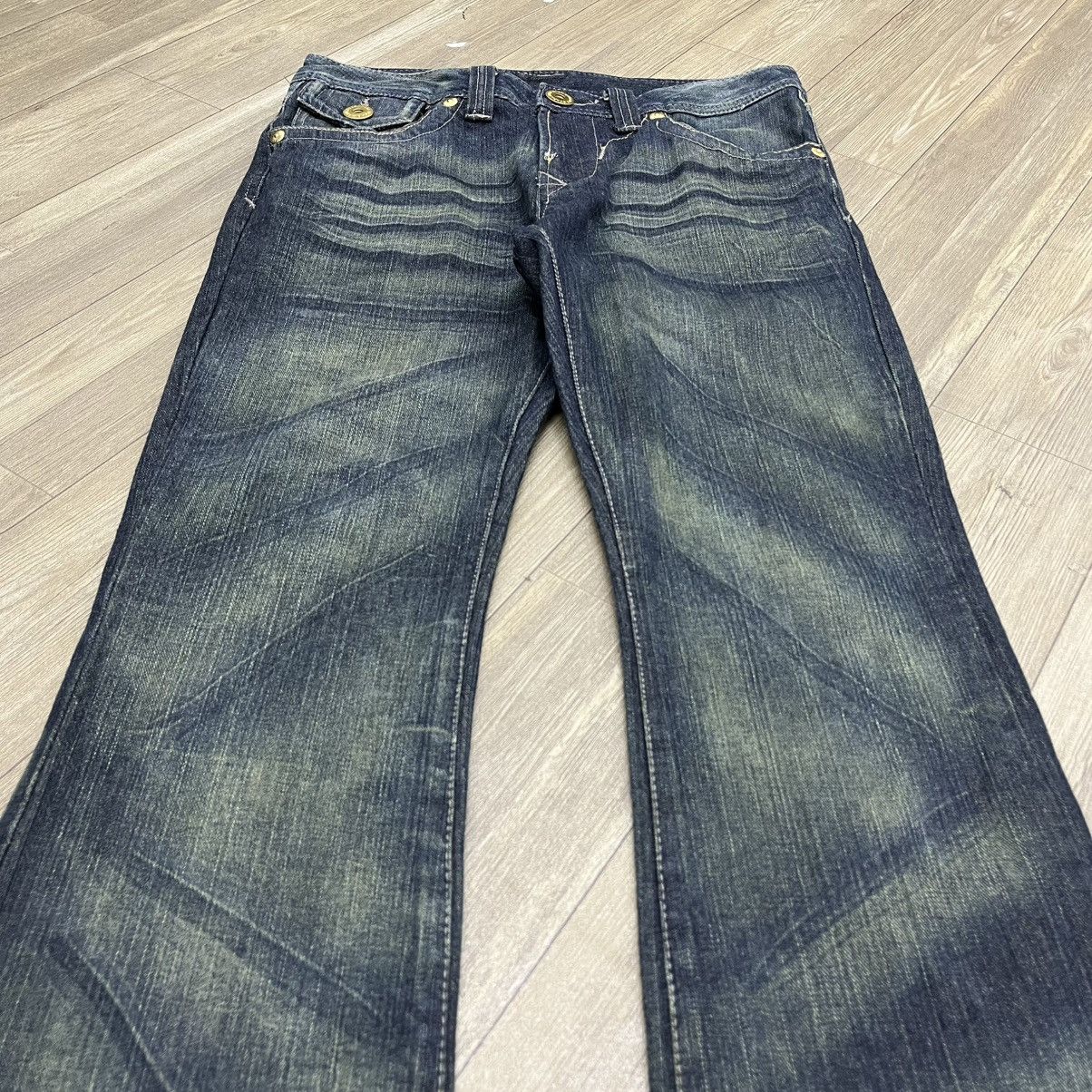If Six Was Nine × Japanese Brand × Le Grande Bleu (L.G.B.) 2000s Japanese Brand Nice Design Faded Flared Jeans Size US 30 / EU 46 - 3 Thumbnail