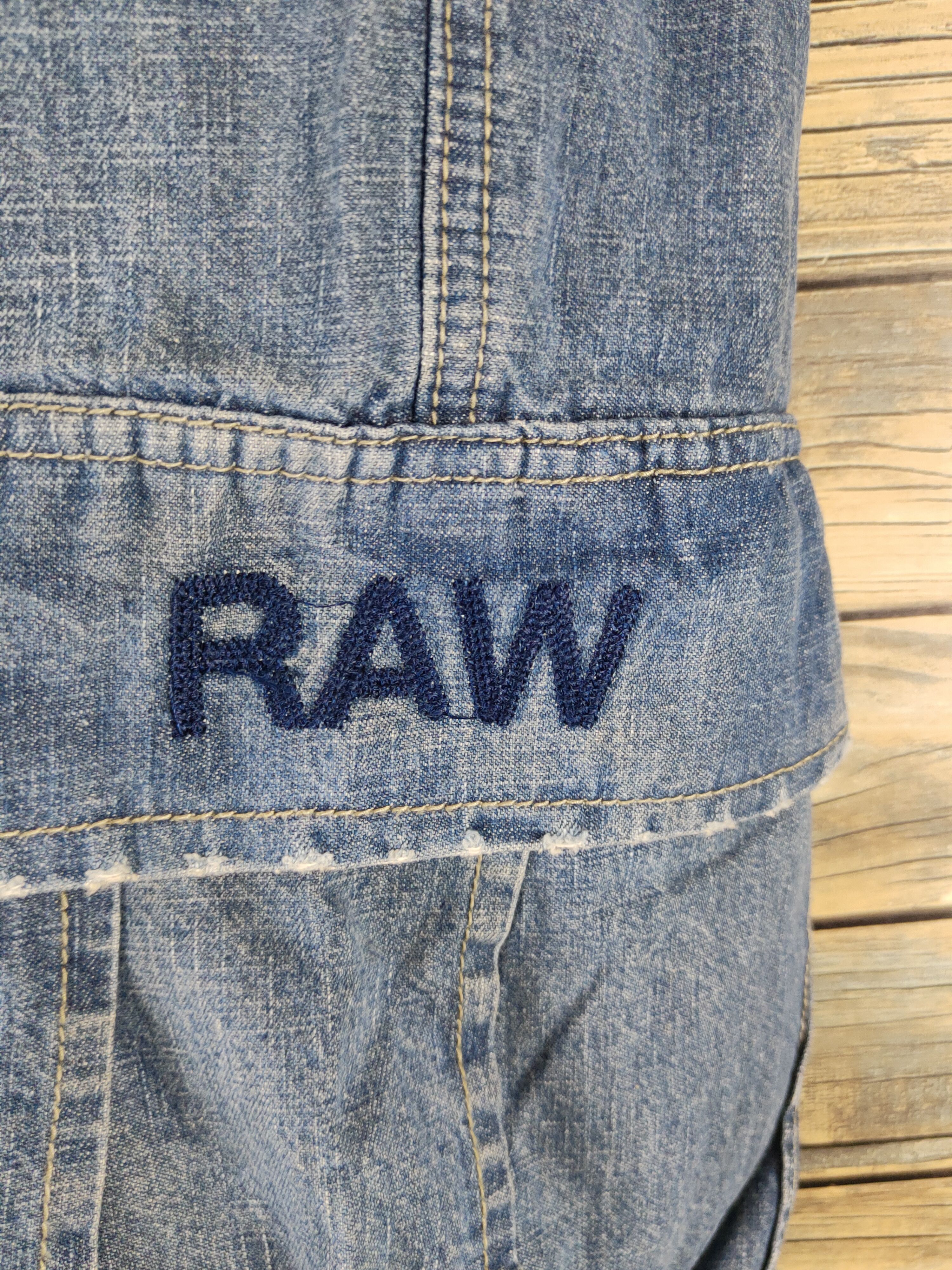 G-Star DL G Star Raw Blue Distressed Ripped denim Jeans #1321 Size US 35 - 2 Thumbnail