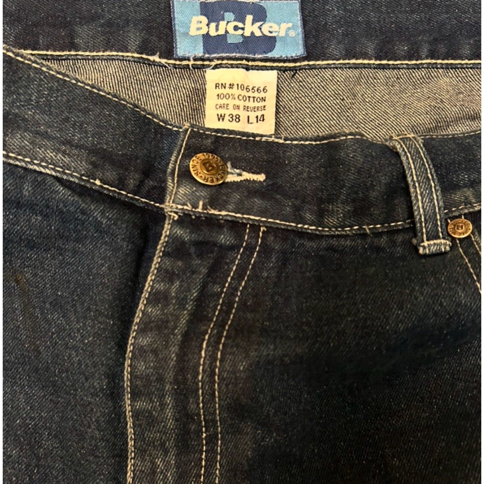 Vintage VINTAGE Buckler Baggy JNCO Style Jeans Shorts Skater Grunge Hip Hop Mens SZ 38 Jorts Blue Size US 38 / EU 54 - 3 Thumbnail