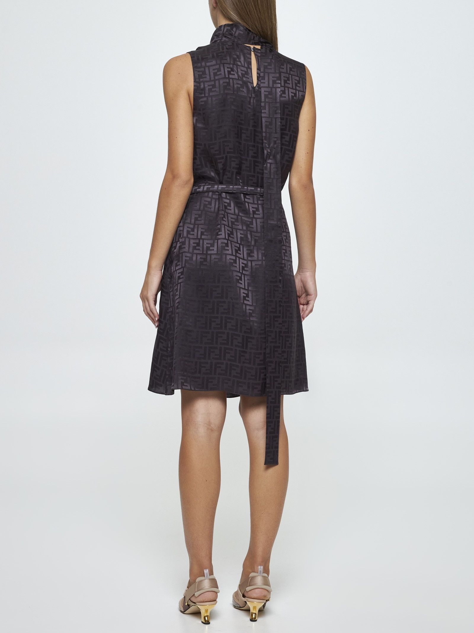 Fendi o1s1wg110825 Dress in Dark Purple Size S / US 4 / IT 40 - 4 Thumbnail