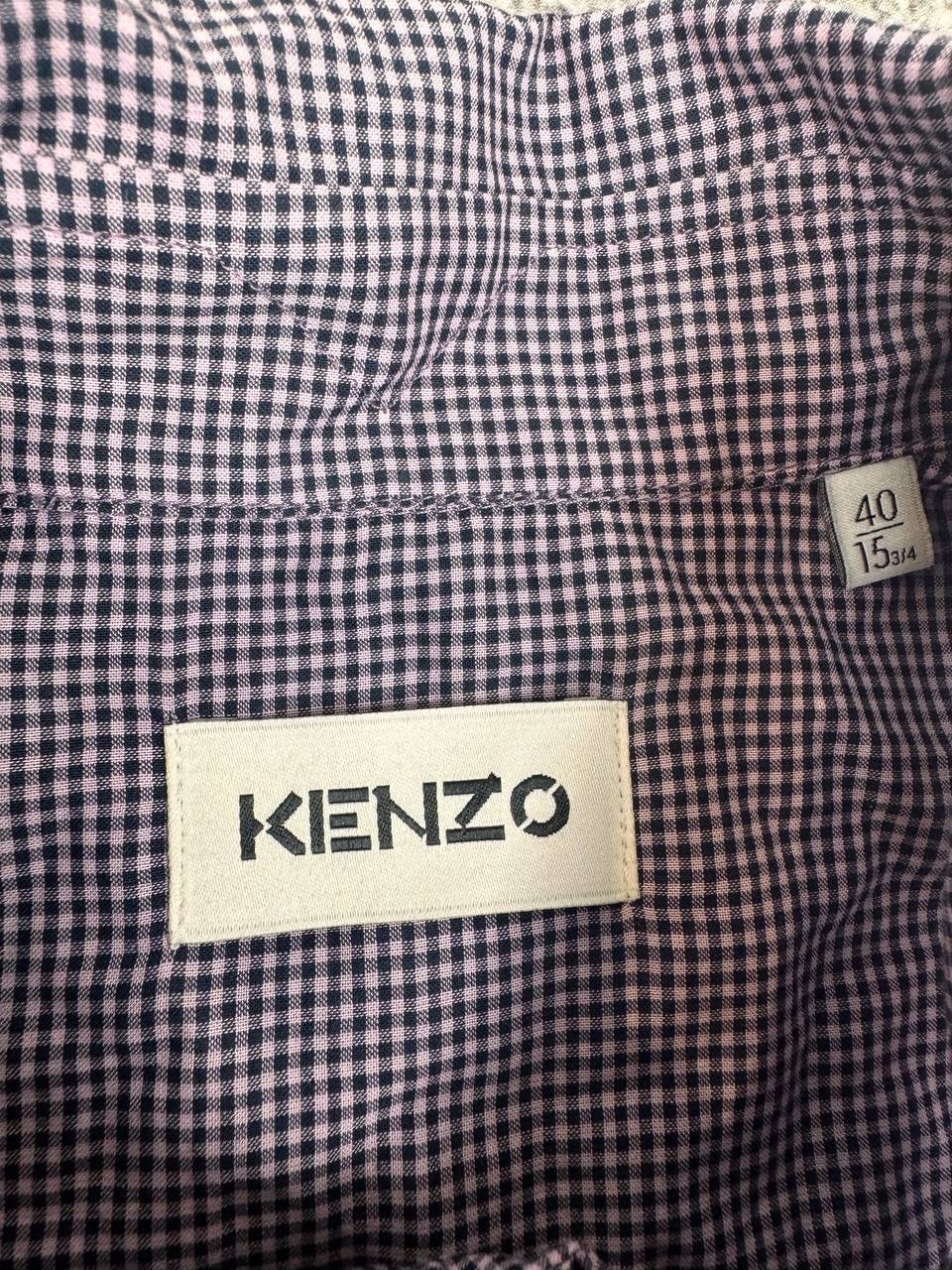 Kenzo Kenzo Men Cotton Shirt Check Purple Size M Size US M / EU 48-50 / 2 - 4 Thumbnail