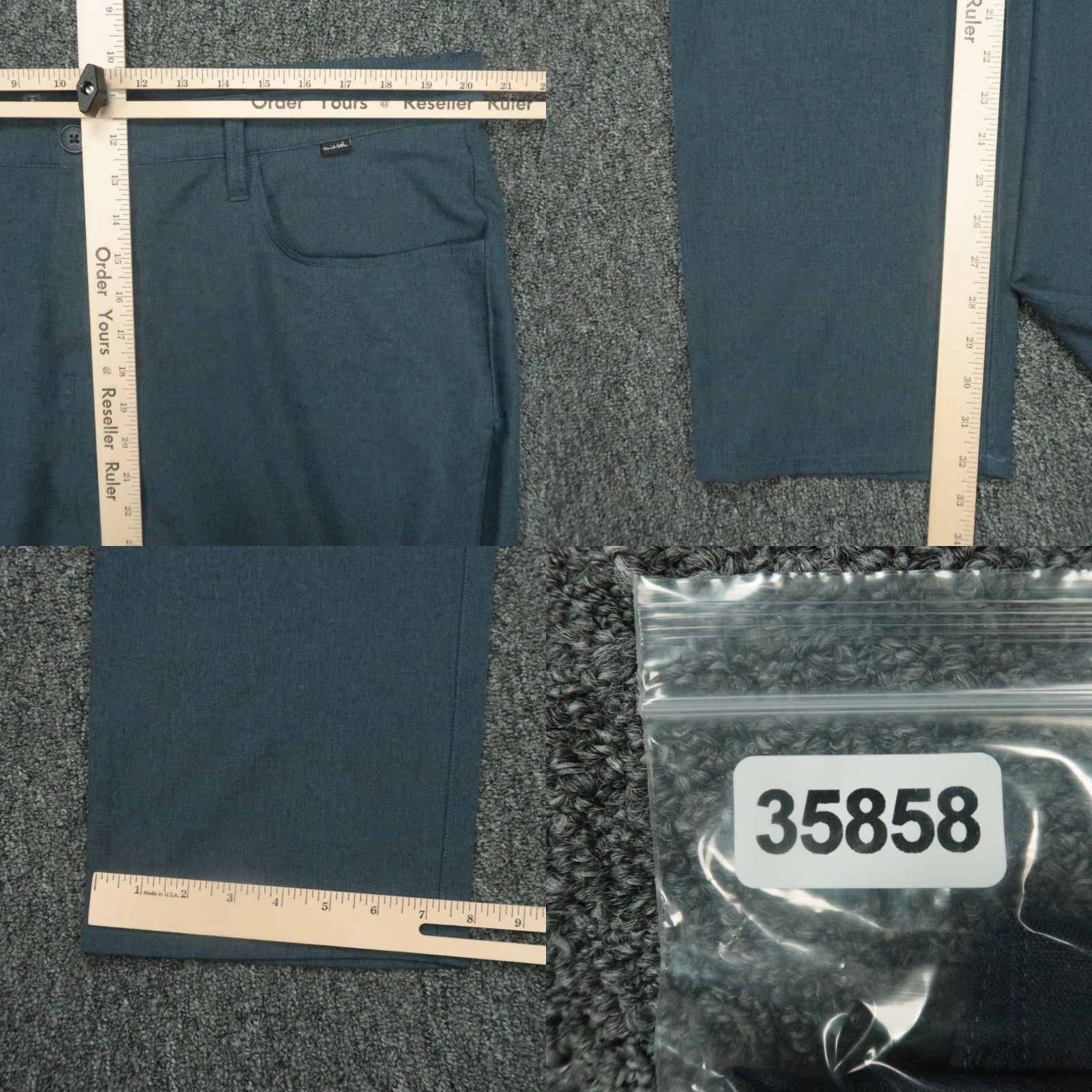 TravisMathew Travis Mathew Pants Mens 40x32 Blue Open To Close 2.0 Chino Trouser 5 Pocket Size US 40 / EU 56 - 8 Thumbnail