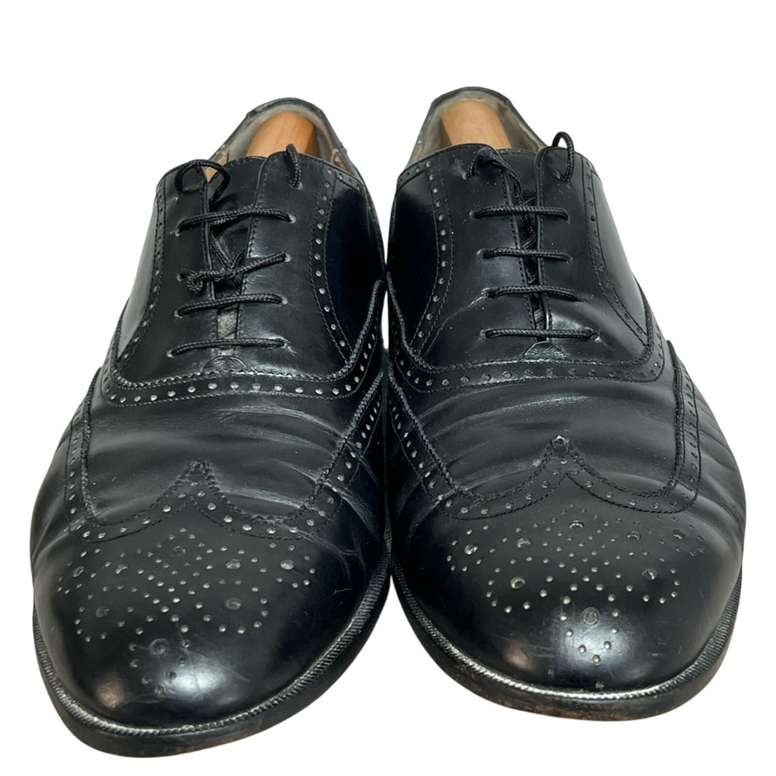 Salvatore Ferragamo SALVATORE FERRAGAMO Leather Wing-Tip Derby Brogue Shoes 9 3E Size US 9 / EU 42 - 4 Thumbnail