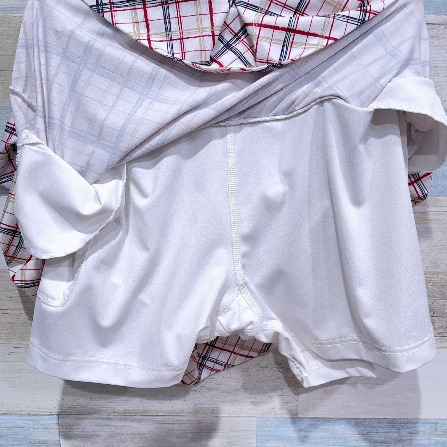 Other Lady Pinseeker Pleated Hem Golf Skort Plaid Pockets Small Size 26" / US 2 / IT 38 - 2 Thumbnail