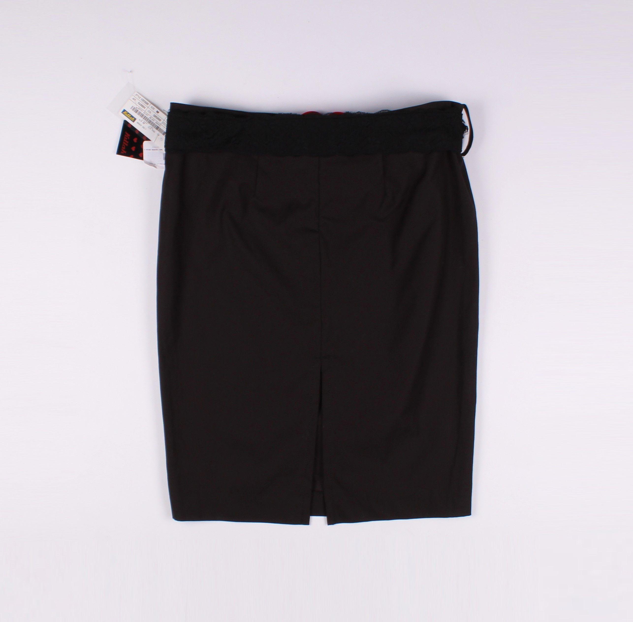 Miss Sixty × Vintage Killah by Miss Sixty Y2K Grunge Goth Black Swan Belted Skirt Size 28" / US 6 / IT 42 - 8 Thumbnail