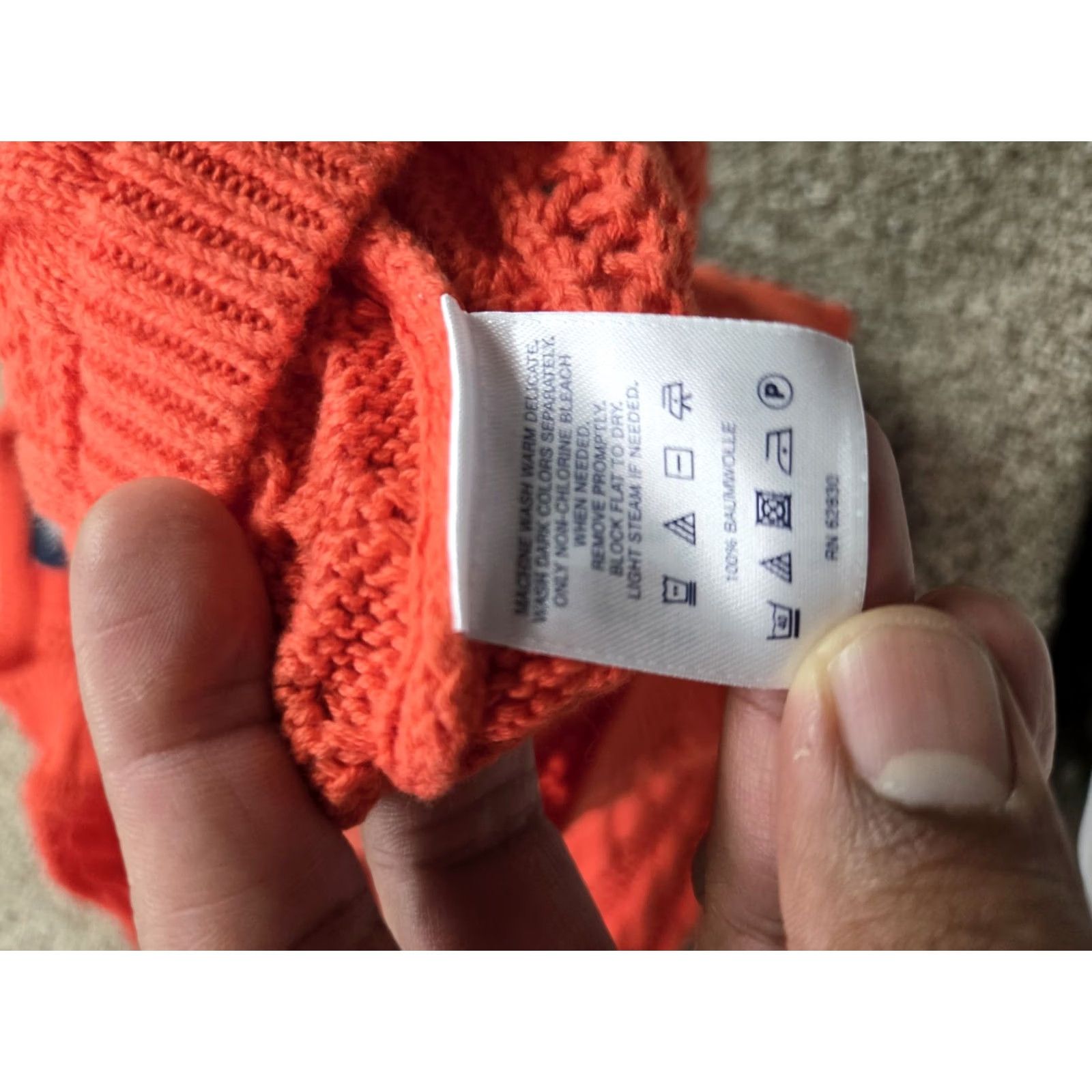 Lands' End Lands' End Drifter Sweater Womens Large Orange Cable Knit Long Sleeve Crew Neck Pullover Wool Cotton Nylon Knit Classic Lace Optional Size L / US 10 / IT 46 - 5 Thumbnail