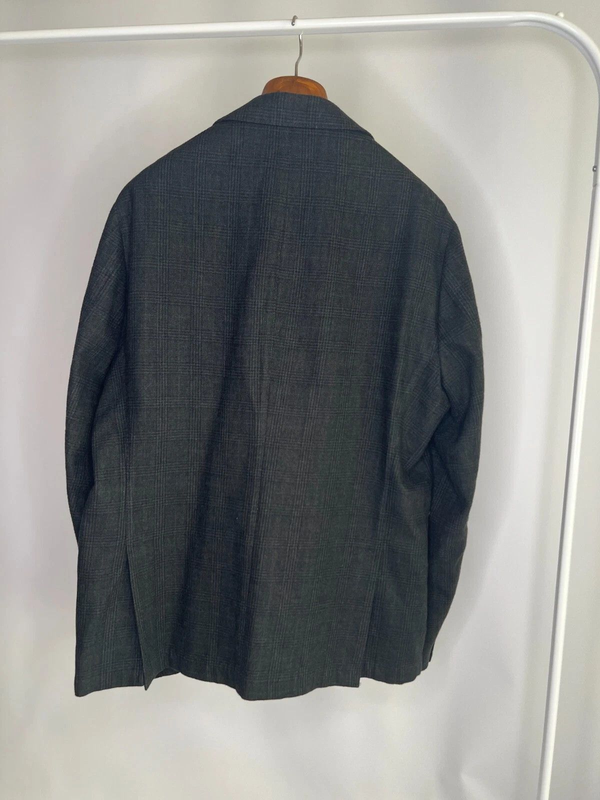 Marc O'Polo MARC O'POLO Plaid Dark Green Blazer Wool Unlined Size 46R - 11 Thumbnail