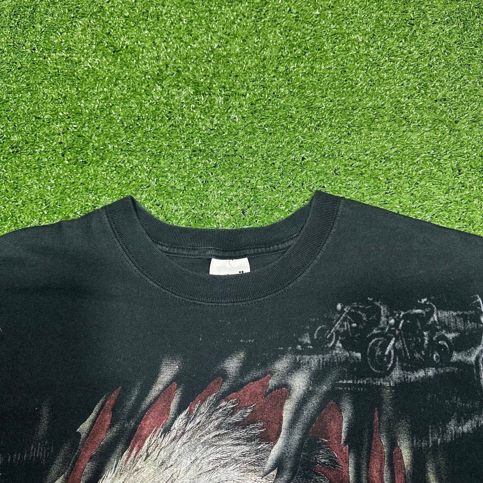 Anvil Vintage 90s Bald Eagle Break Biker AOP Men's XL Size US XL / EU 56 / 4 - 20 Thumbnail