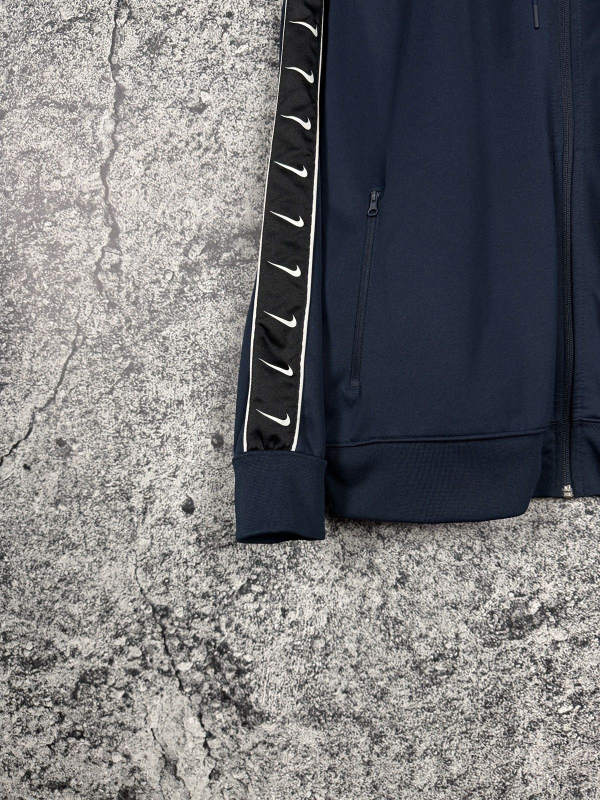 Nike Nike Swoosh Tape Full Zip Hoodie Sportswear Navy Blue XL Size US XL / EU 56 / 4 - 4 Thumbnail