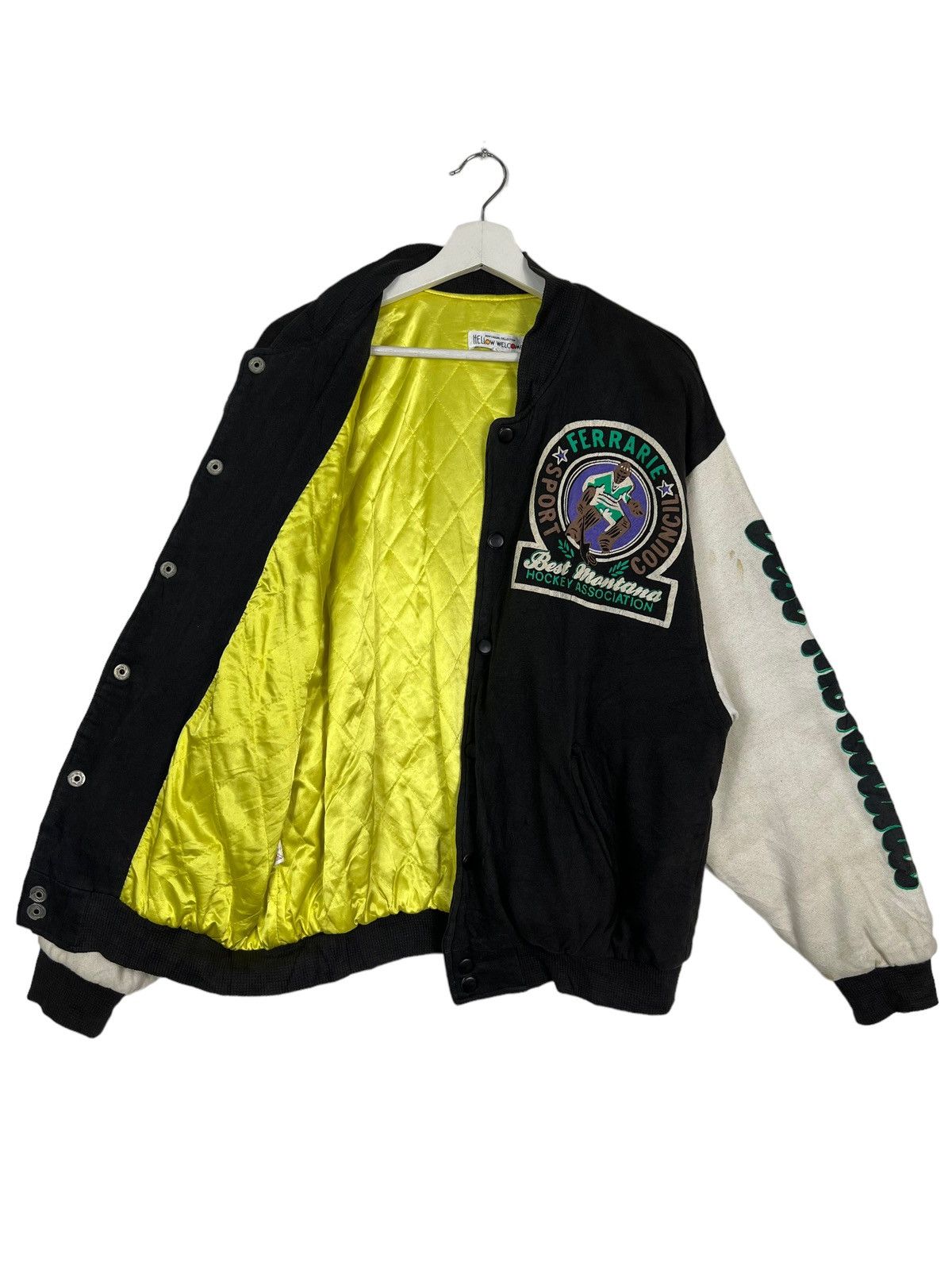 Japanese Brand 🔥 VINTAGE HOCKEY BOMBER VARSITY BOMBER JACKET Size US M / EU 48-50 / 2 - 9 Thumbnail