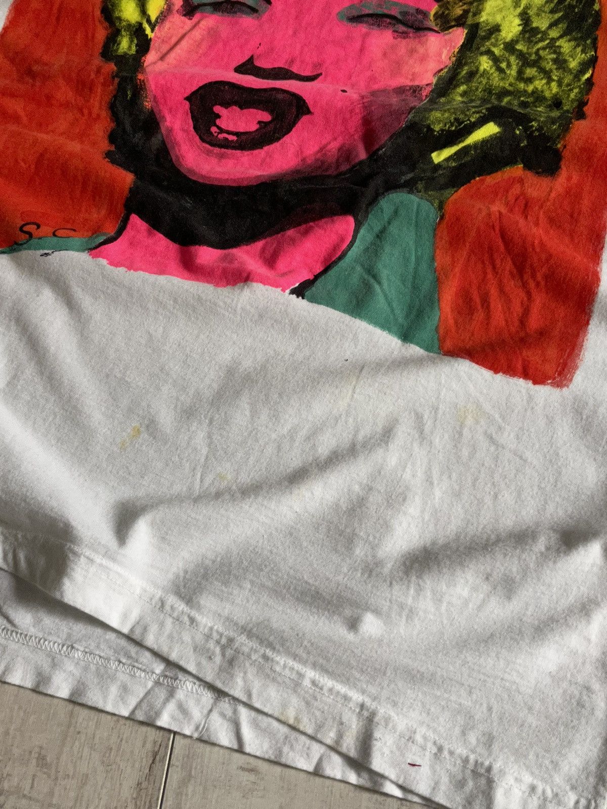 Vintage Vintage 90’s Marilyn Monroe T-Shirt Art Face RARE Size US M / EU 48-50 / 2 - 6 Thumbnail