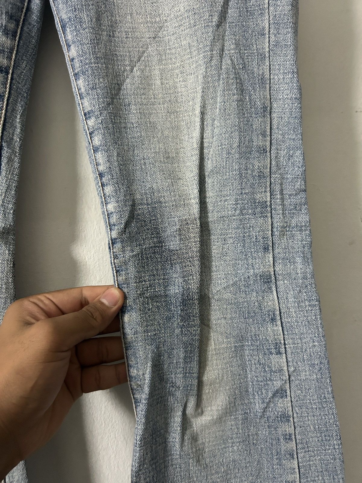 If Six Was Nine Flared glitter whiskered jeans fade lgb style japanese denim Size 28" / US 6 / IT 42 - 4 Thumbnail