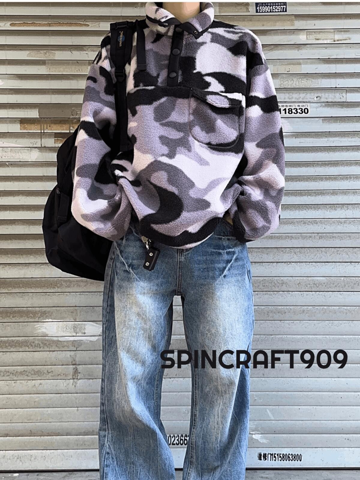Other Camo Graphic Pullover Knit Warm Hoodie Size US L / EU 52-54 / 3 - 3 Thumbnail
