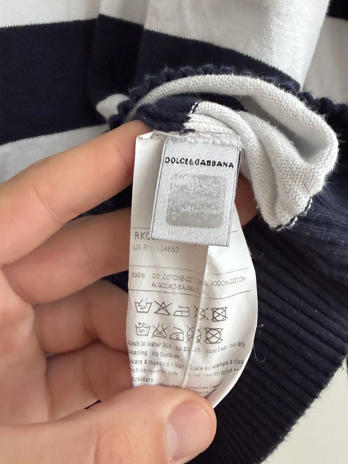 Dolce & Gabbana Dolce Gabbana Stripe Knit Sweater Size US XL / EU 56 / 4 - 8 Thumbnail