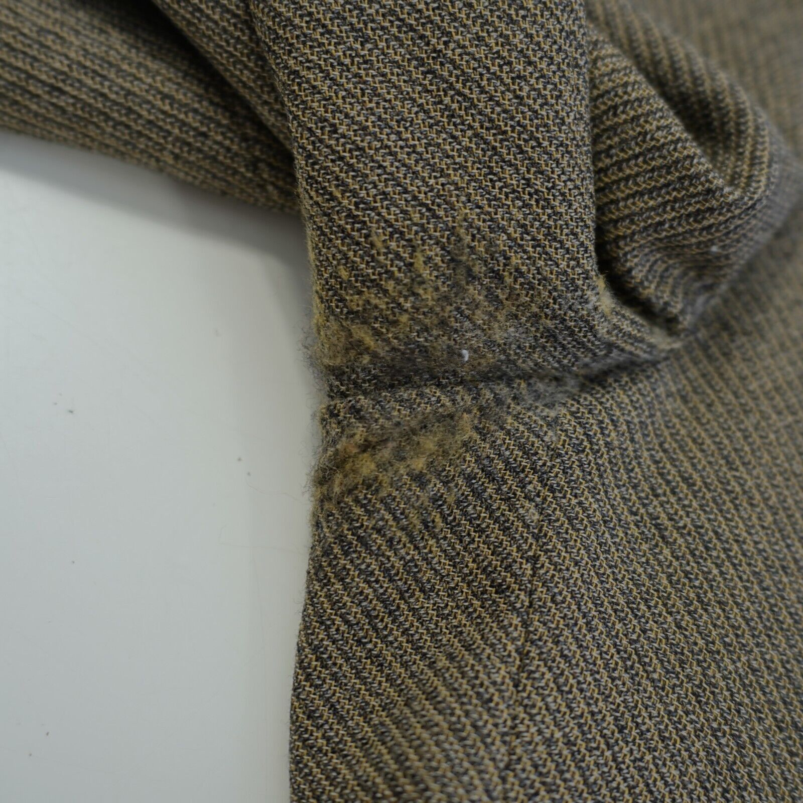 Hart Schaffner Marx Hart Schaffner Marx Tweed Wool Gray Tan Weave Sport Coat 44L Size 44L - 13 Thumbnail