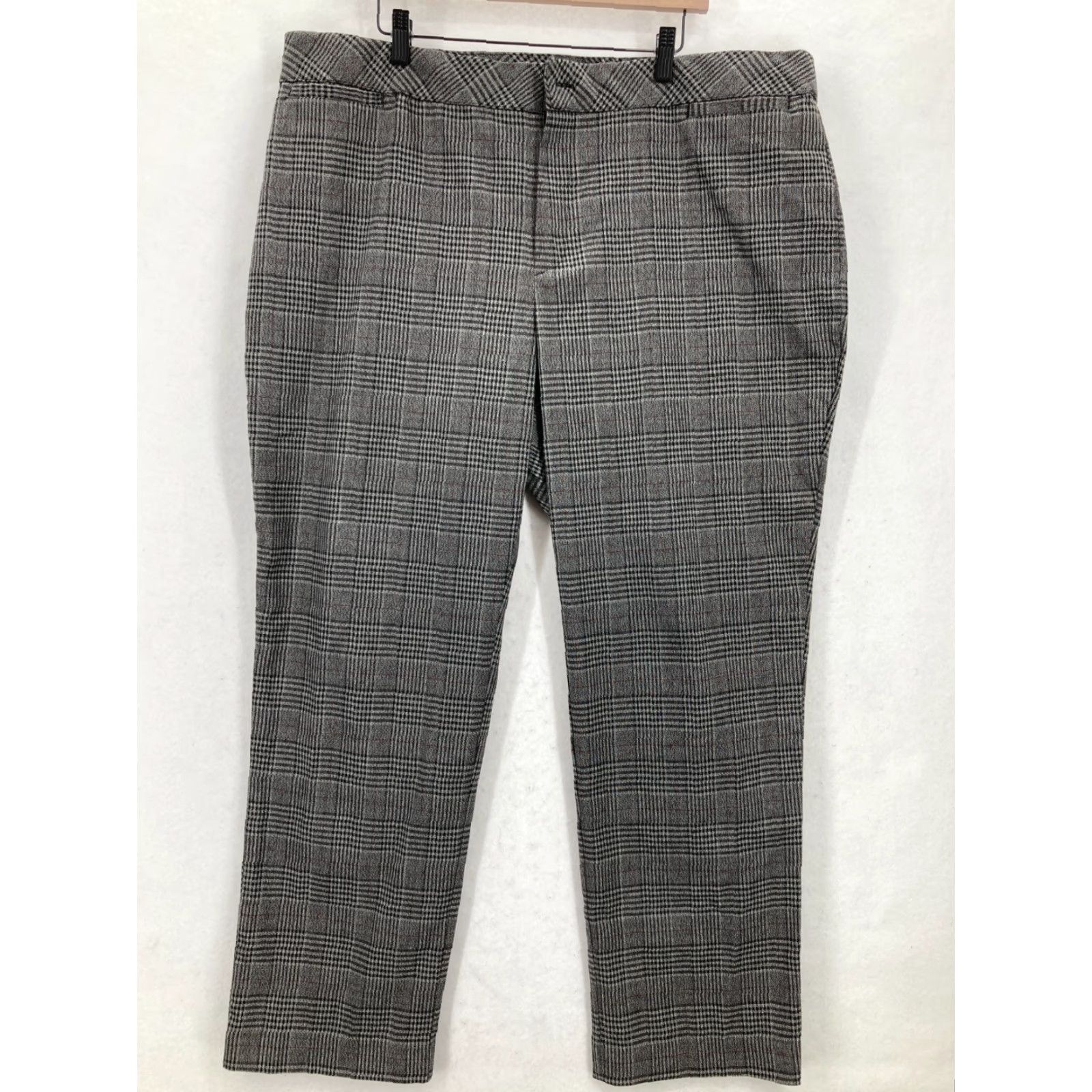 Vintage CJ Banks Dress Pants Women's Plus 22W Gray Plaid Stretch Slim Leg Career Casual Pants Size 40" / US 18 - 2 Thumbnail