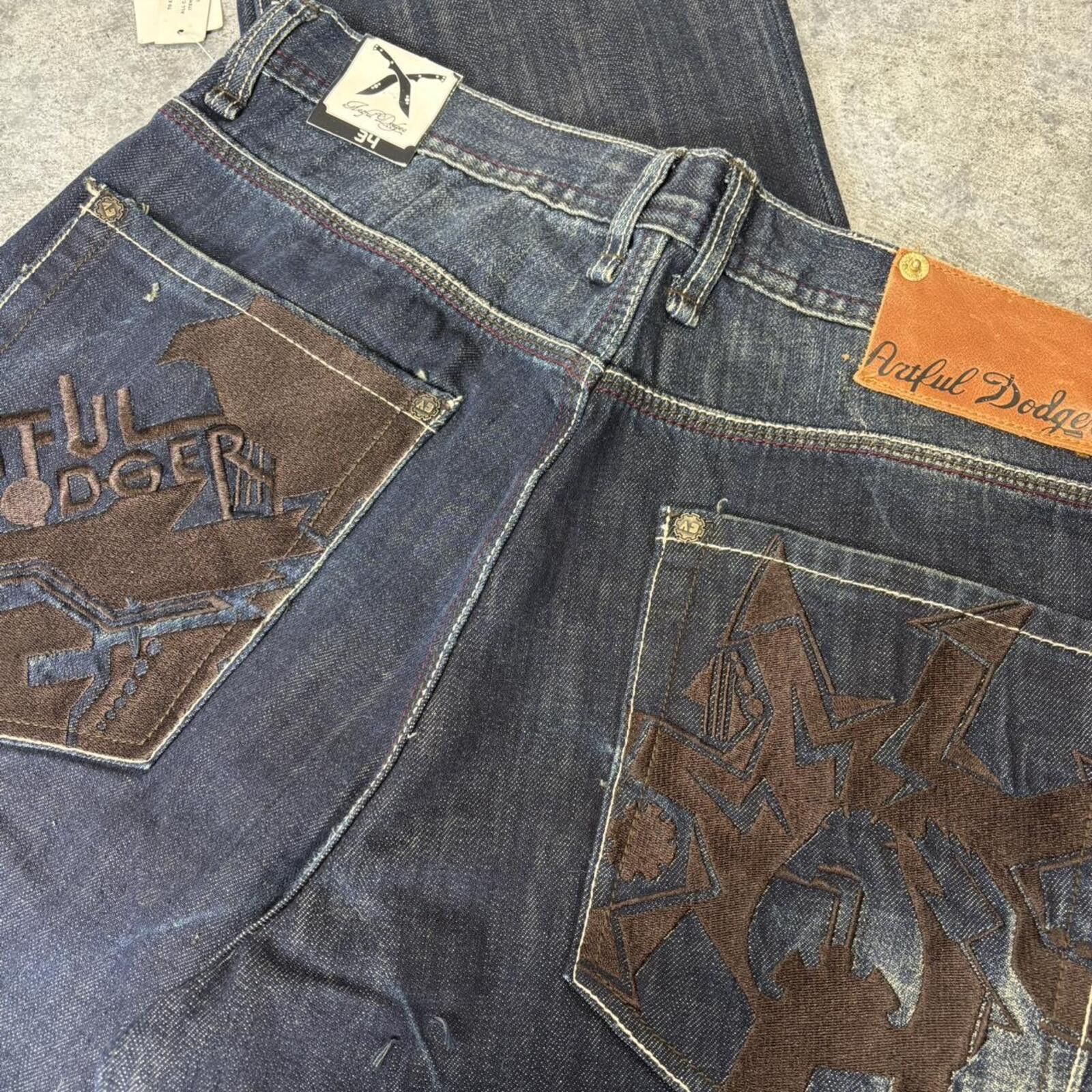 Southpole Artful Dodger Y2K Wide Leg Baggy Grunge 2000s Jeans Size US 34 / EU 50 - 8 Thumbnail