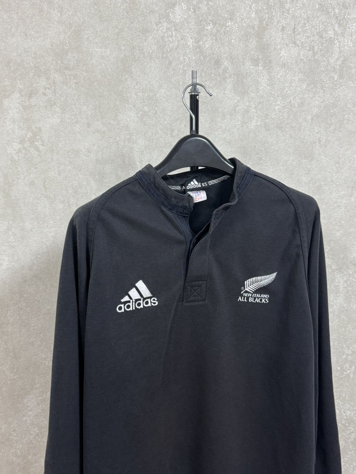 Adidas Rare Vintage Adidas New Zealand All Blacks Rugby Jersey Size US L / EU 52-54 / 3 - 3 Thumbnail
