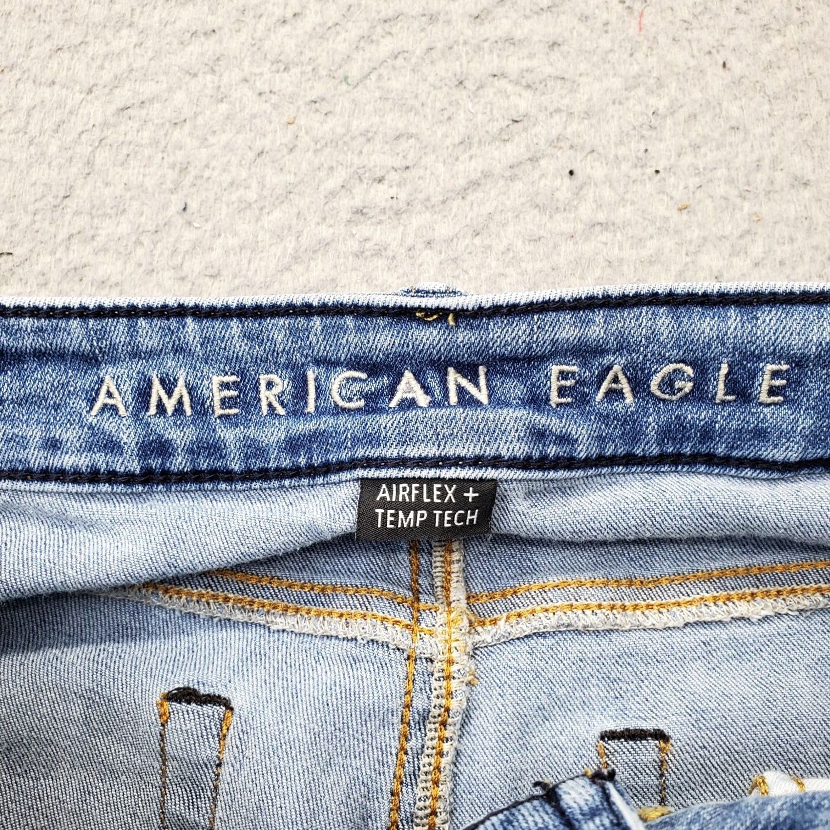 American Eagle Outfitters American Eagle Jeans Mens 30x32 Blue Denim AirFlex+ Temp Tech Comfort Skinny Leg Shirt Size US 30 / EU 46 - 7 Thumbnail