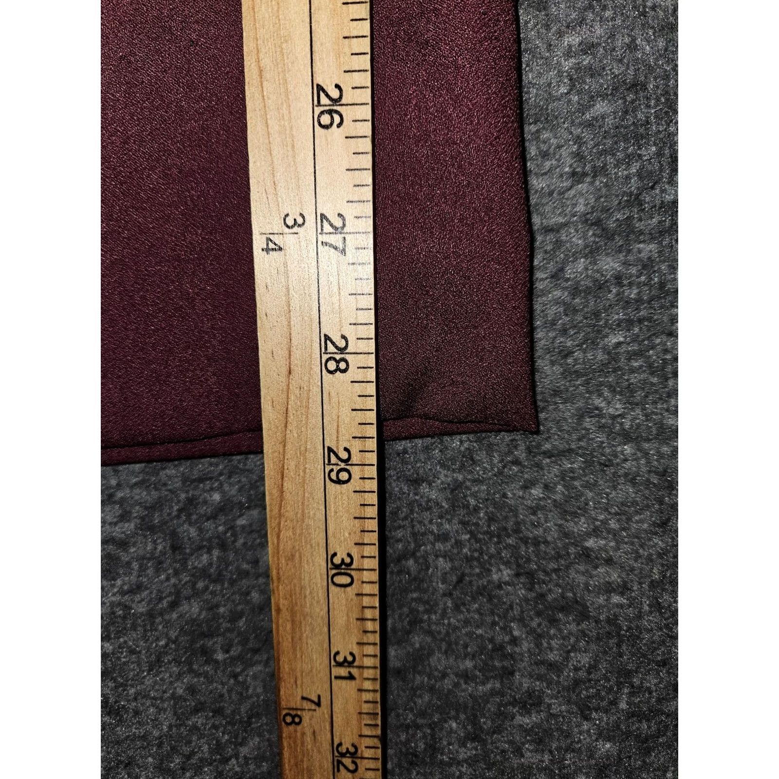 Banana Republic VINTAGE Banana Republic Pants Womens 10 Burgundy Wide Leg Dress Trousers Hook Bar Work Size 32" / US 10 / IT 46 - 5 Thumbnail
