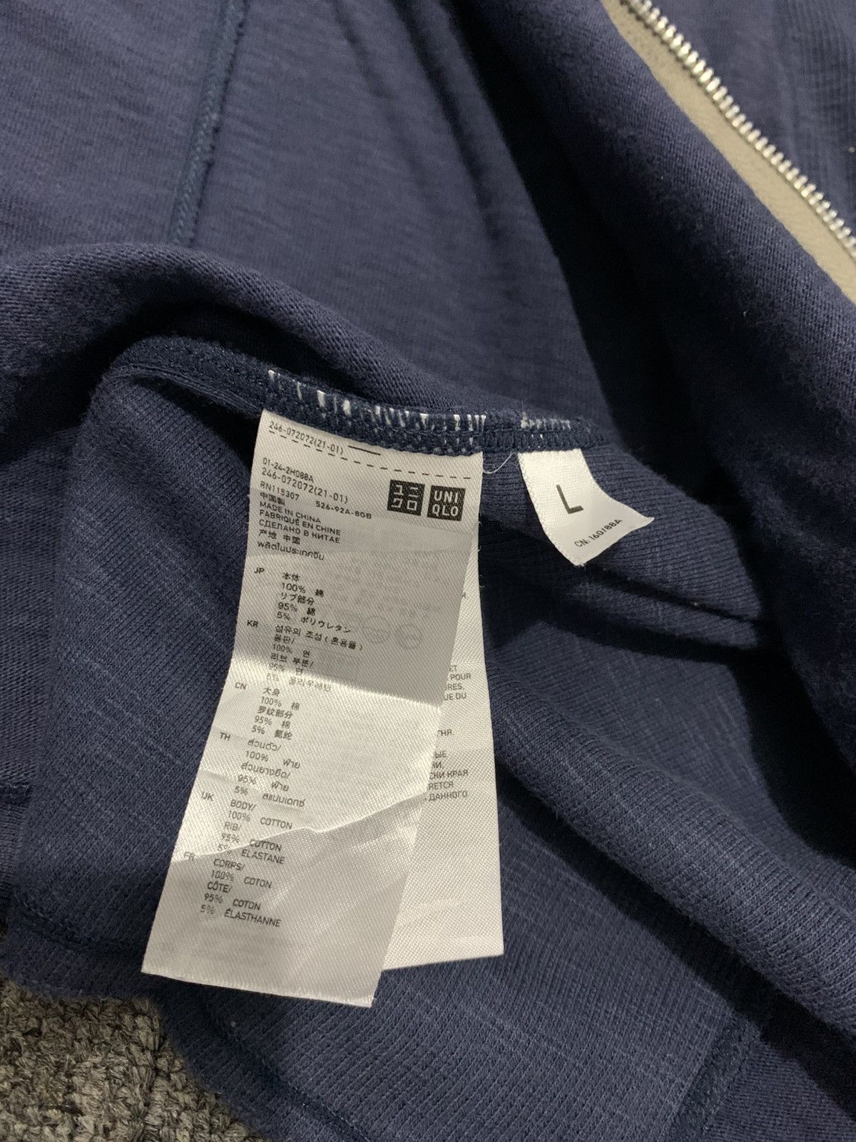 Undercover × Uniqlo Undercover x Uniqlo ThreeQuarter Sleeve Zip Up Jacket Hoodie Size US L / EU 52-54 / 3 - 11 Thumbnail