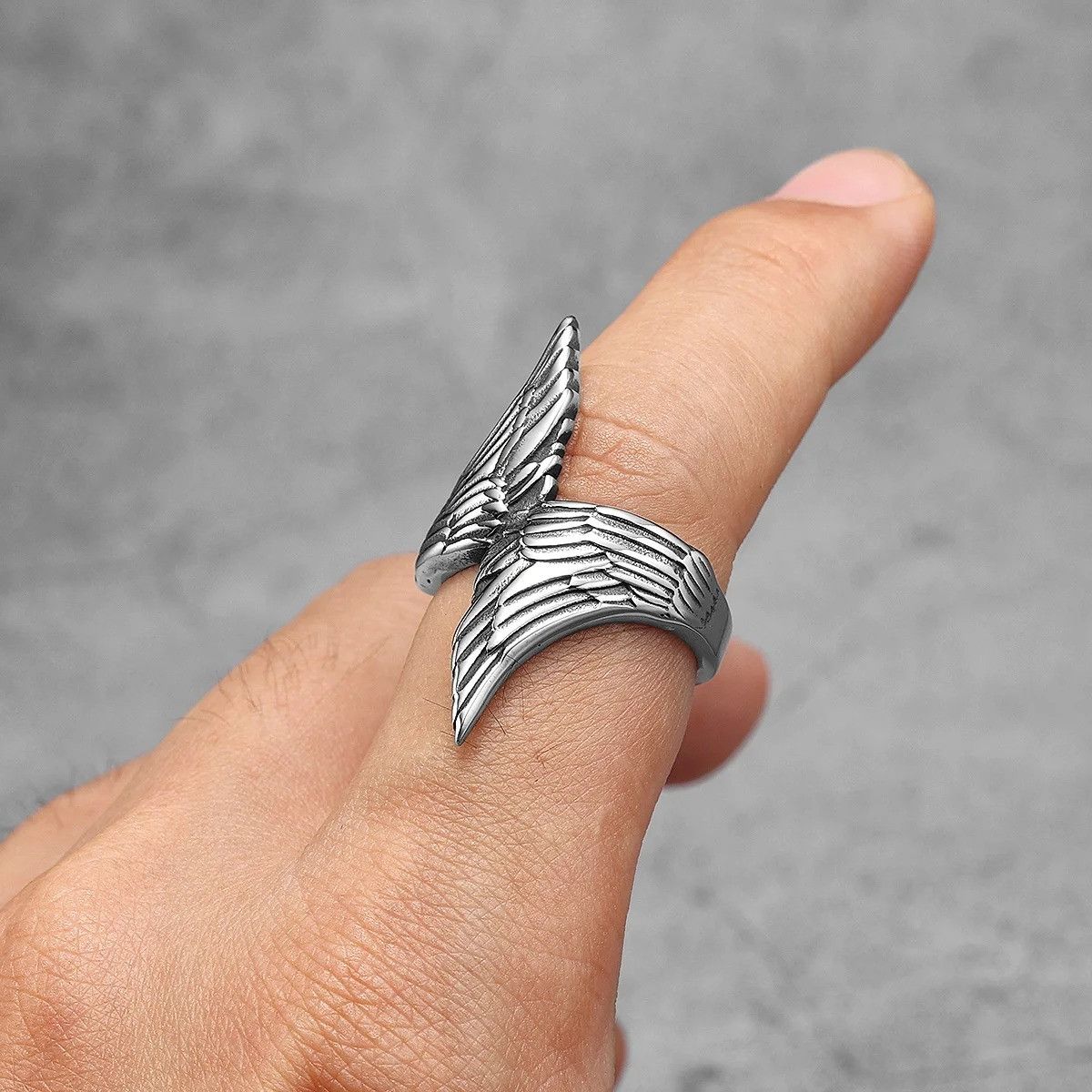 Jewelry Angel Wings Ring Jewelry Streetwear Fashion Gift Size ONE SIZE - 1 Thumbnail